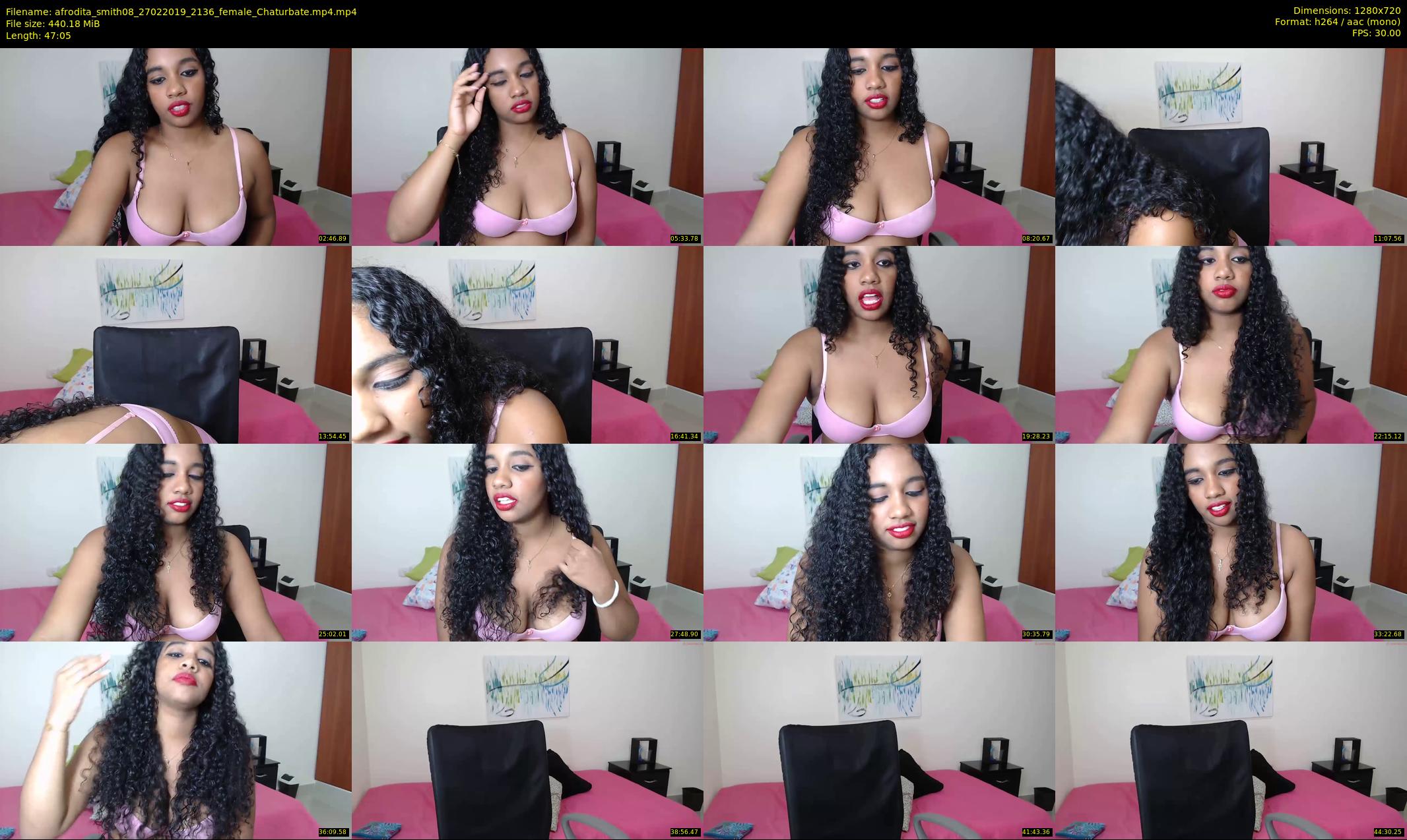 afrodita_smith08 — 48 minute Chaturbate female cam show recording, 720p, Feb 27, 2019