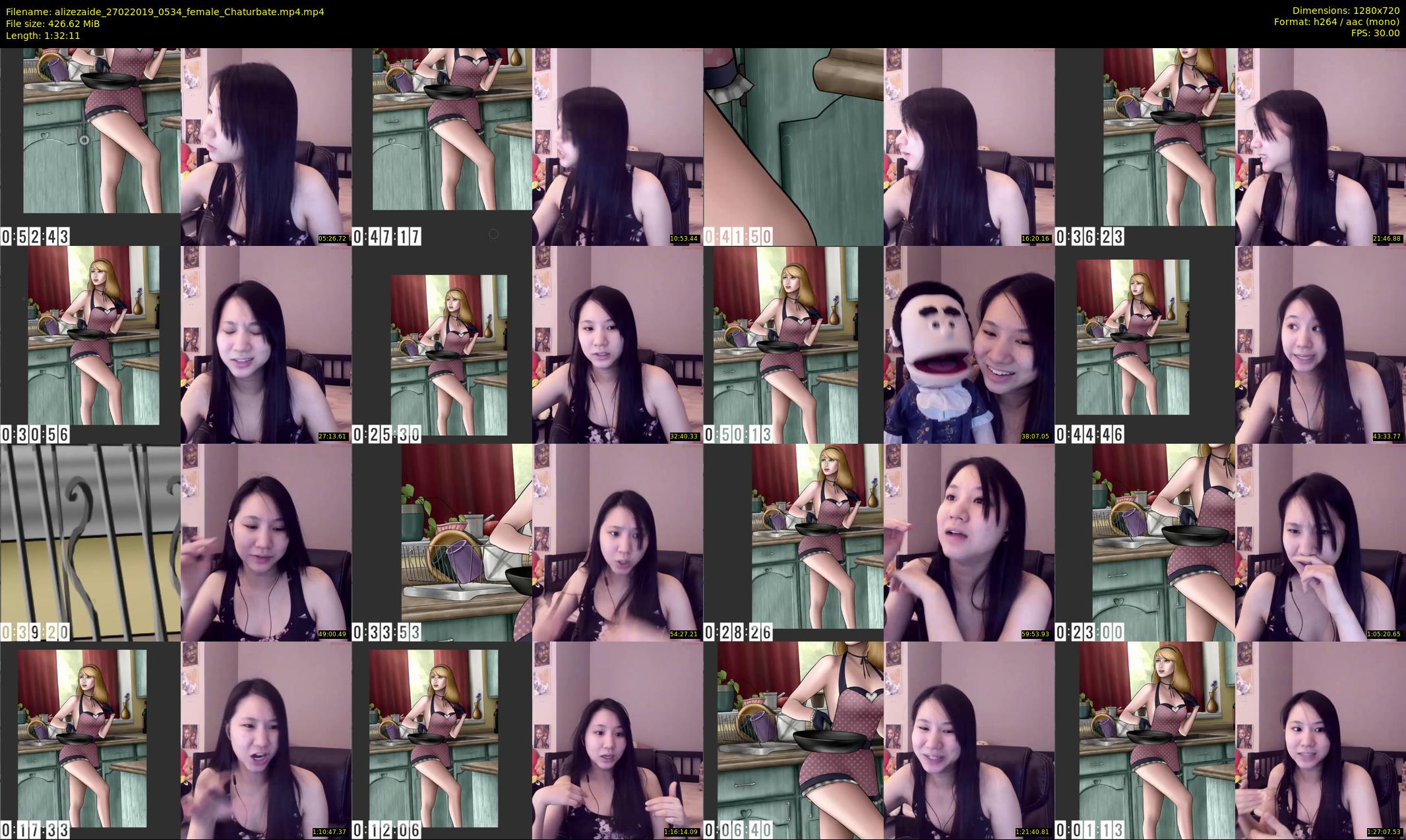 alizezaide — 93 minute Chaturbate female cam show recording, 720p, Feb 27, 2019