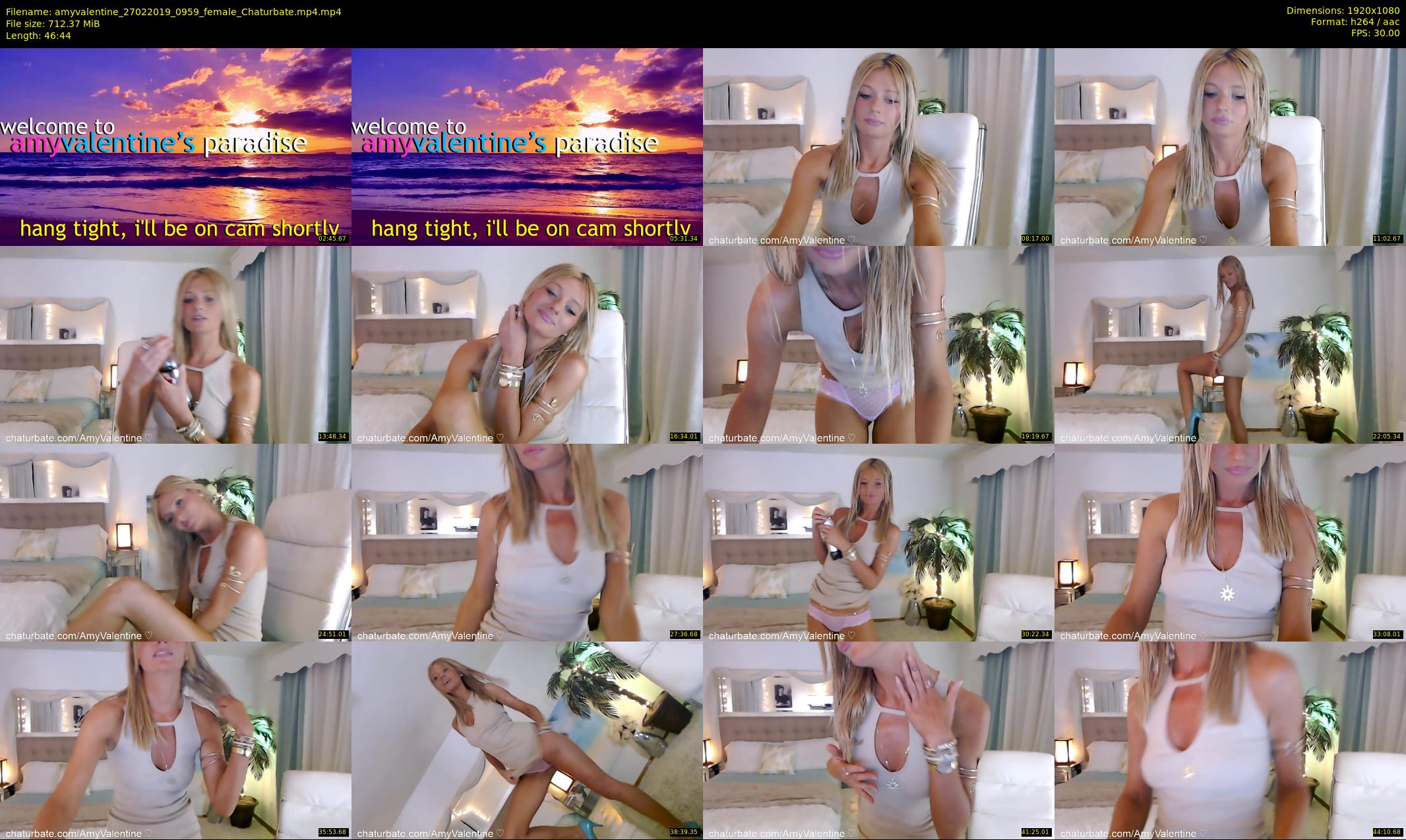 amyvalentine — 47 minute Chaturbate female cam show recording, 1080p, Feb 27, 2019
