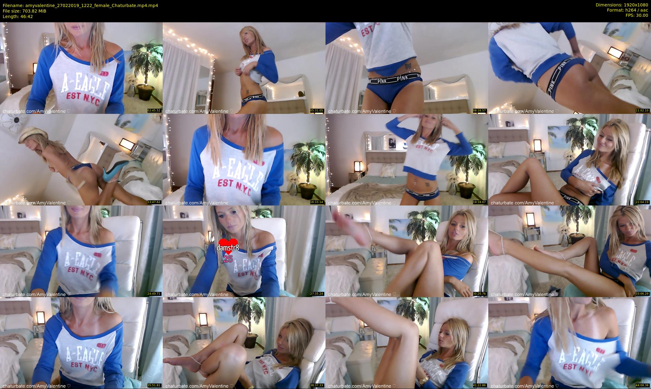 amyvalentine — 47 minute Chaturbate female cam show recording, 1080p, Feb 27, 2019