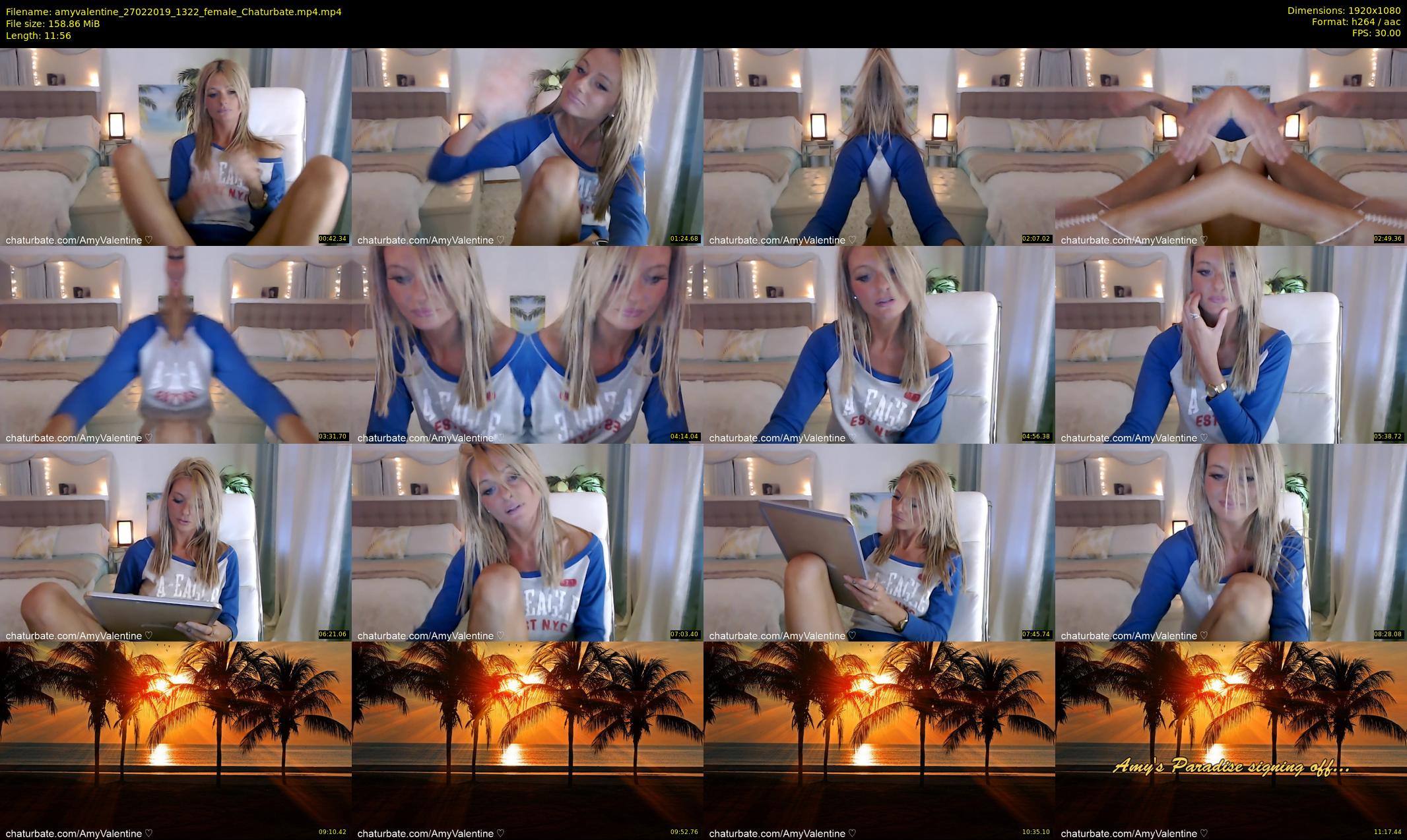 amyvalentine — 12 minute Chaturbate female cam show recording, 1080p, Feb 27, 2019