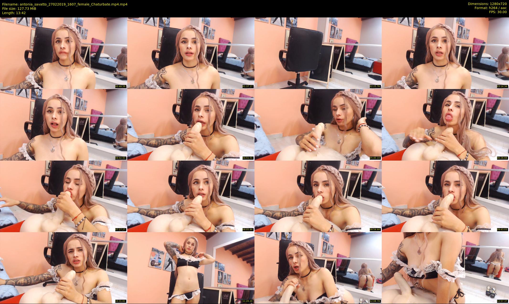 antonia_savatto — 14 minute Chaturbate female cam show recording, 720p, Feb 27, 2019