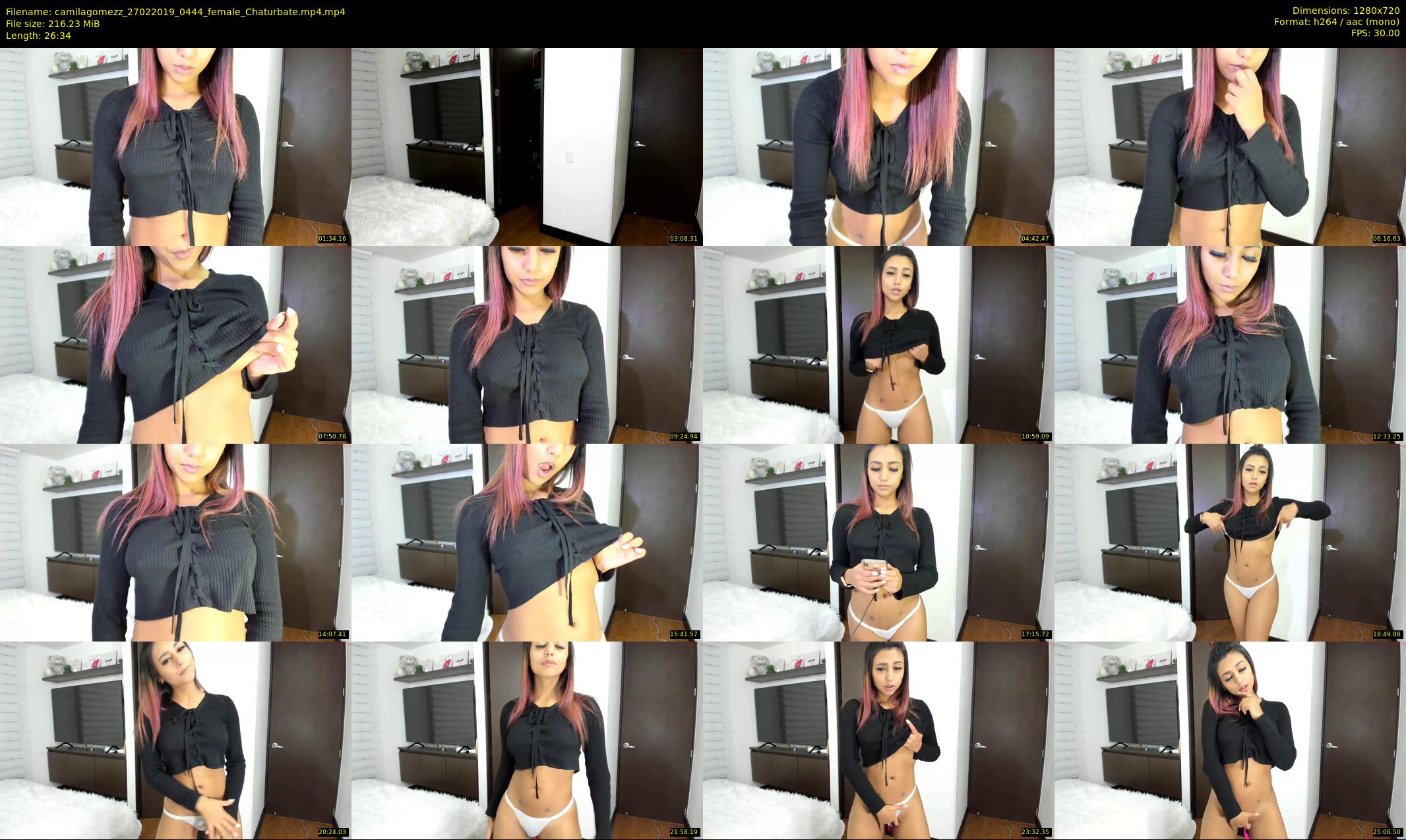 camilagomezz — 27 minute Chaturbate female cam show recording, 720p, Feb 27, 2019