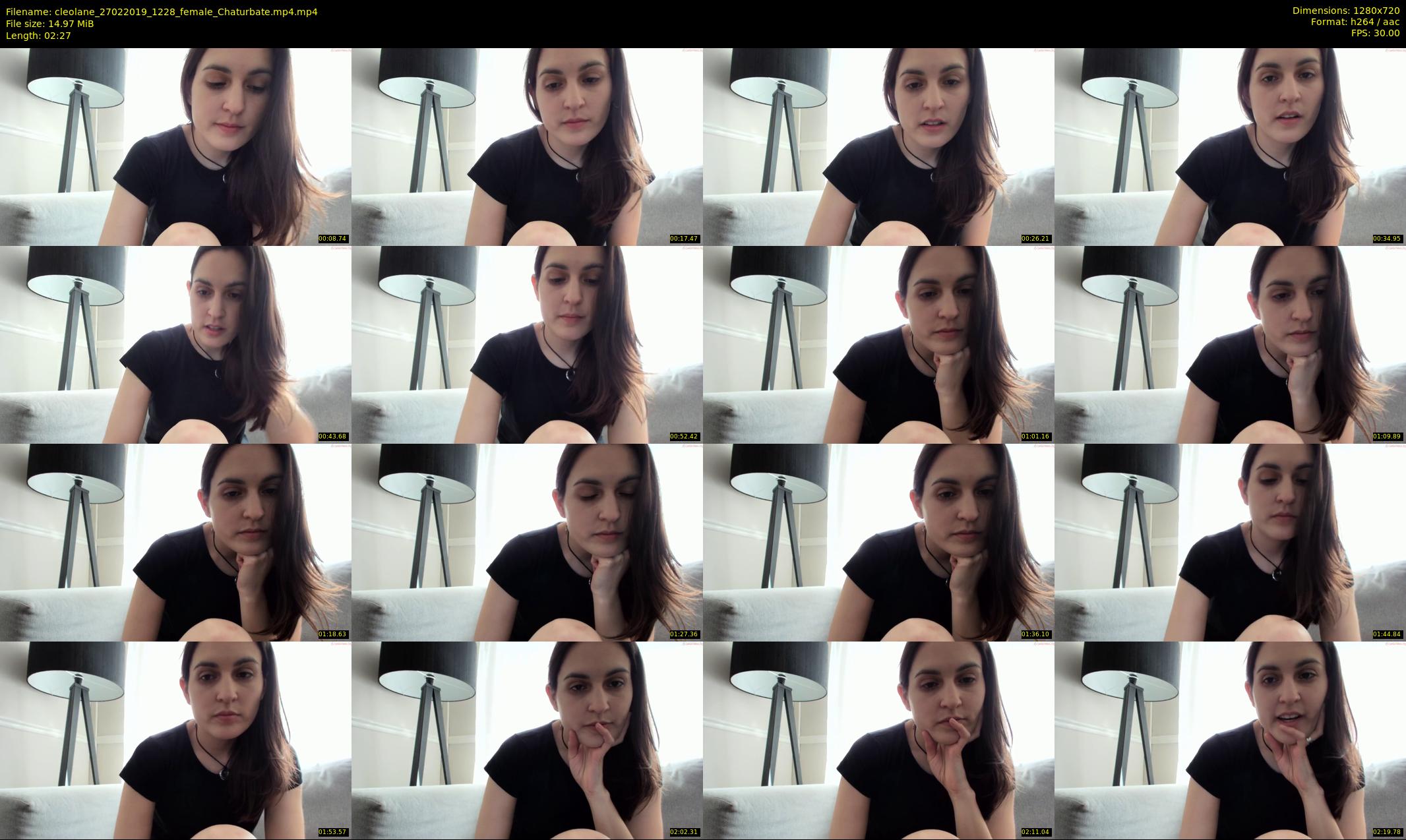 cleolane — 3 minute Chaturbate female cam show recording, 720p, Feb 27, 2019