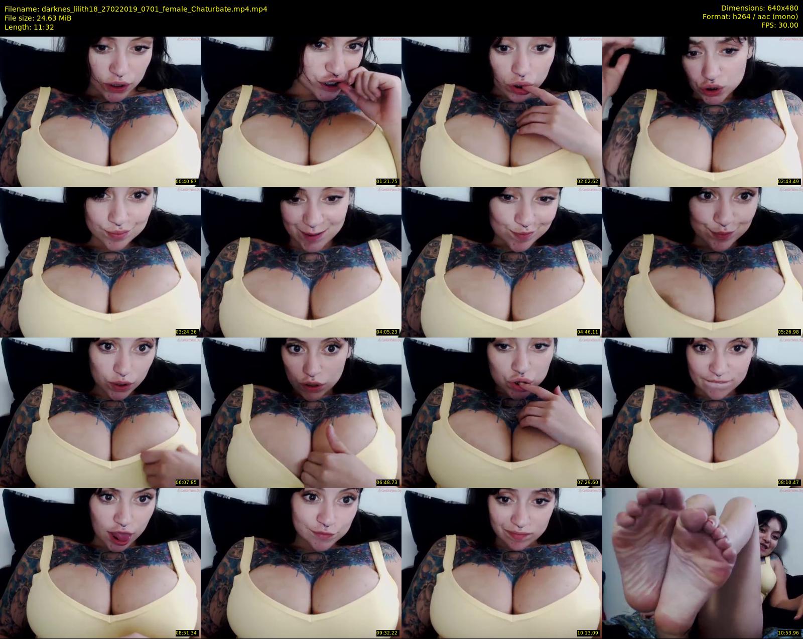 darknes_lilith18 — 12 minute Chaturbate female cam show recording, 480p, Feb 27, 2019
