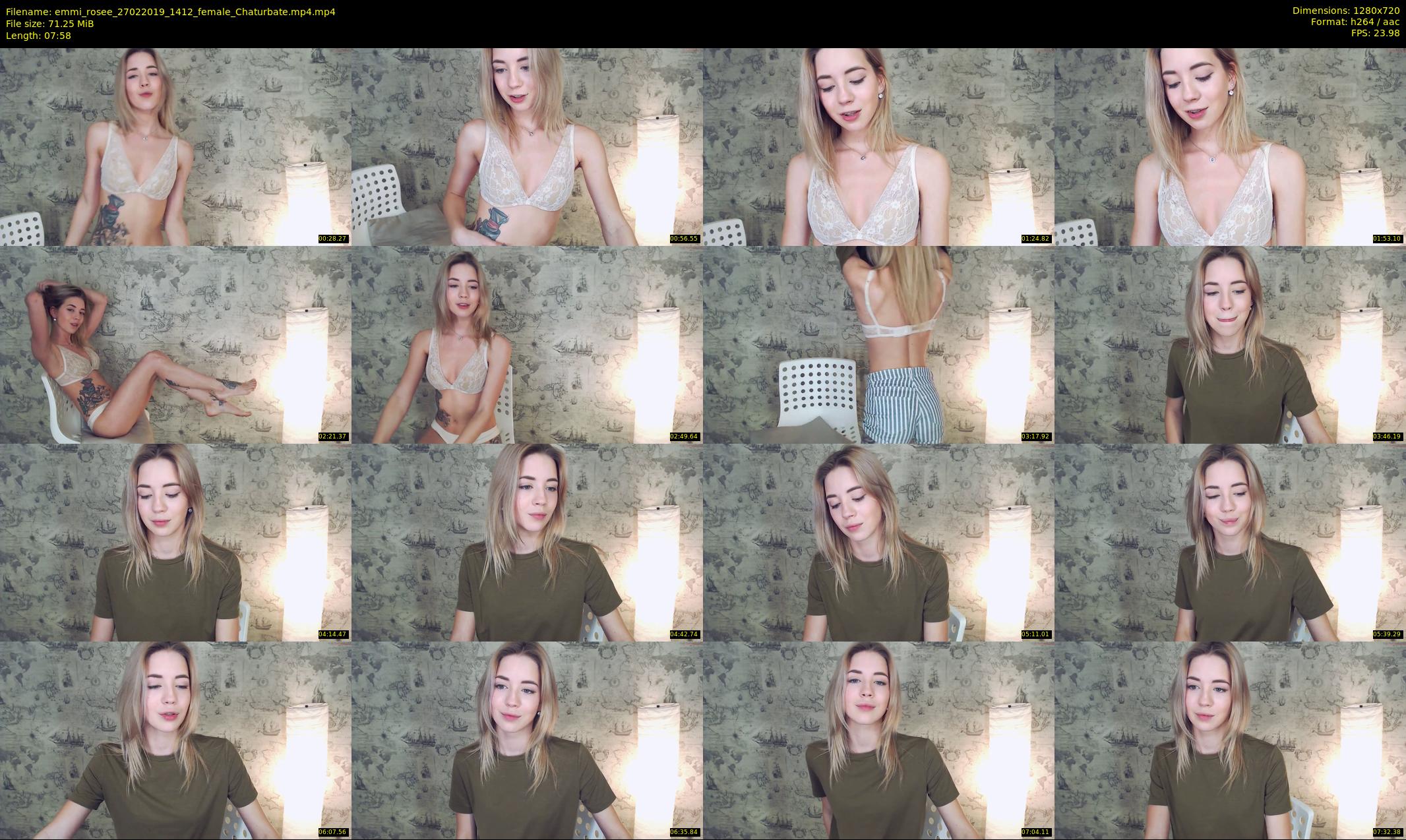 emmi_rosee — 8 minute Chaturbate female cam show recording, 720p, Feb 27, 2019