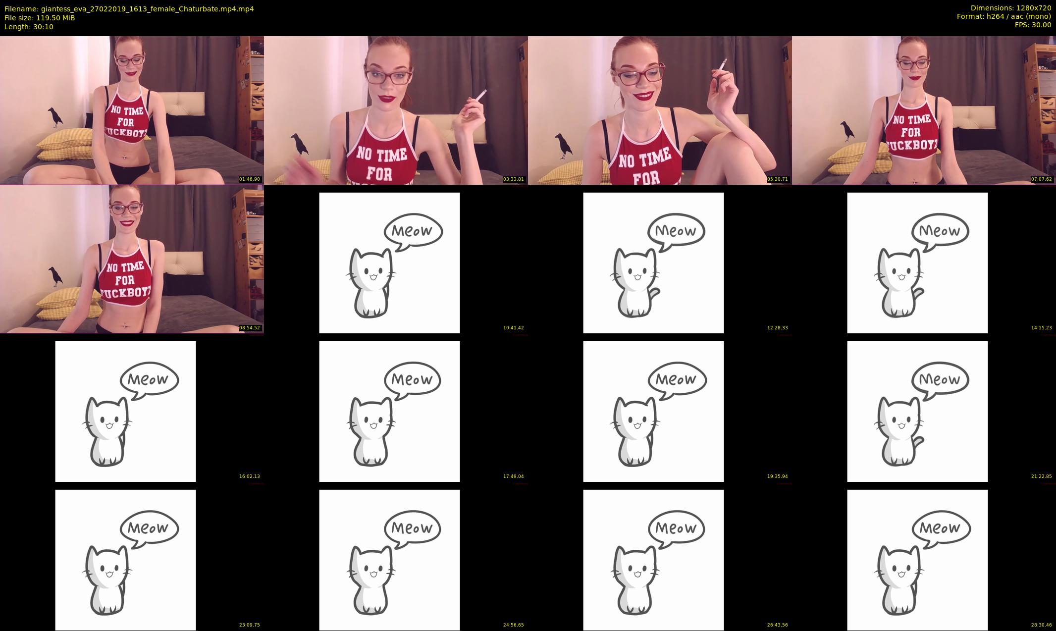 giantess_eva — 31 minute Chaturbate female cam show recording, 720p, Feb 27, 2019