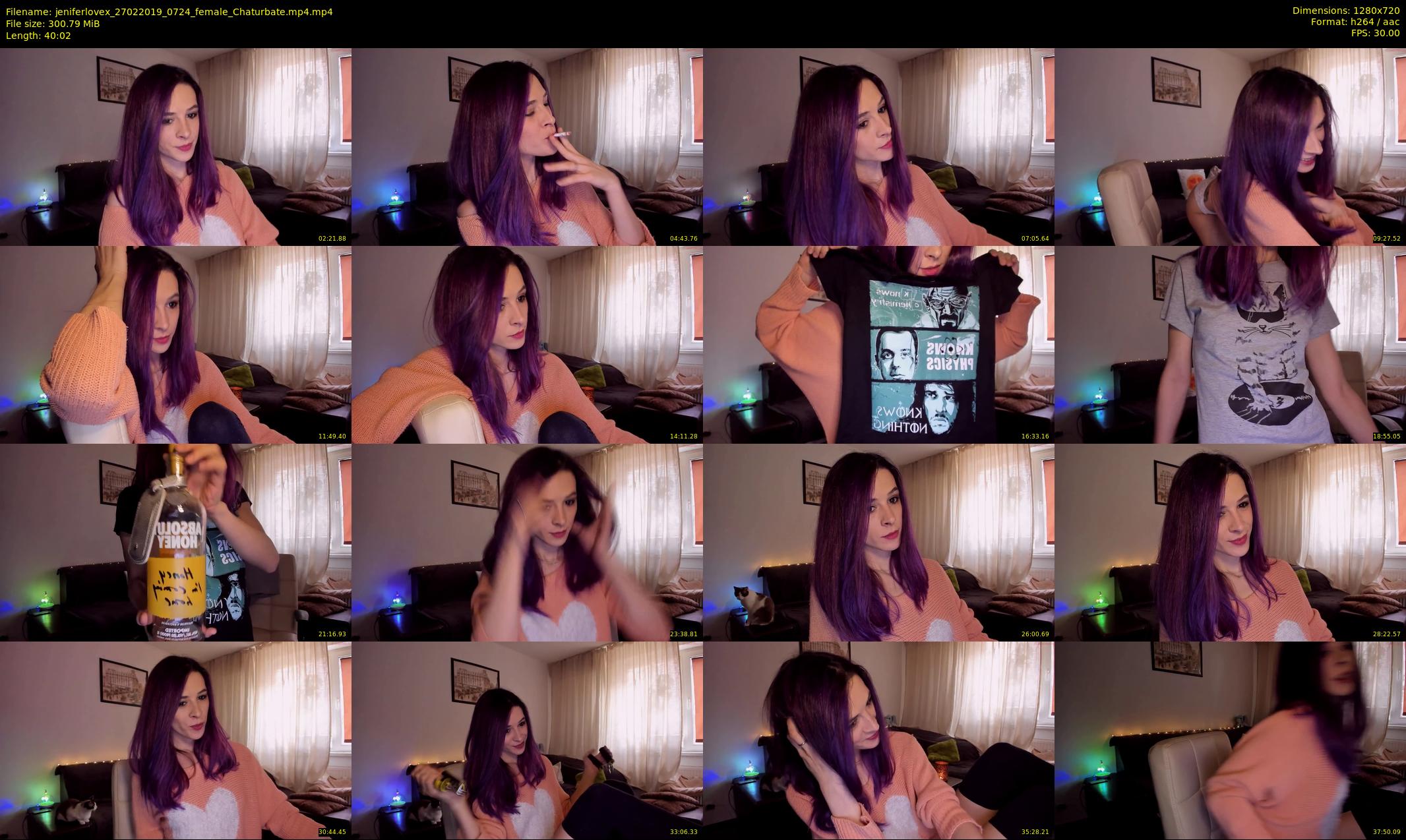 jeniferlovex — 41 minute Chaturbate female cam show recording, 720p, Feb 27, 2019