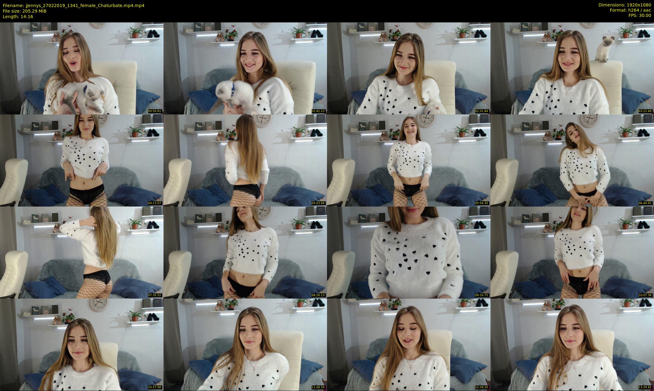 jjennys — 15 minute Chaturbate female cam show recording, 1080p, Feb 27, 2019
