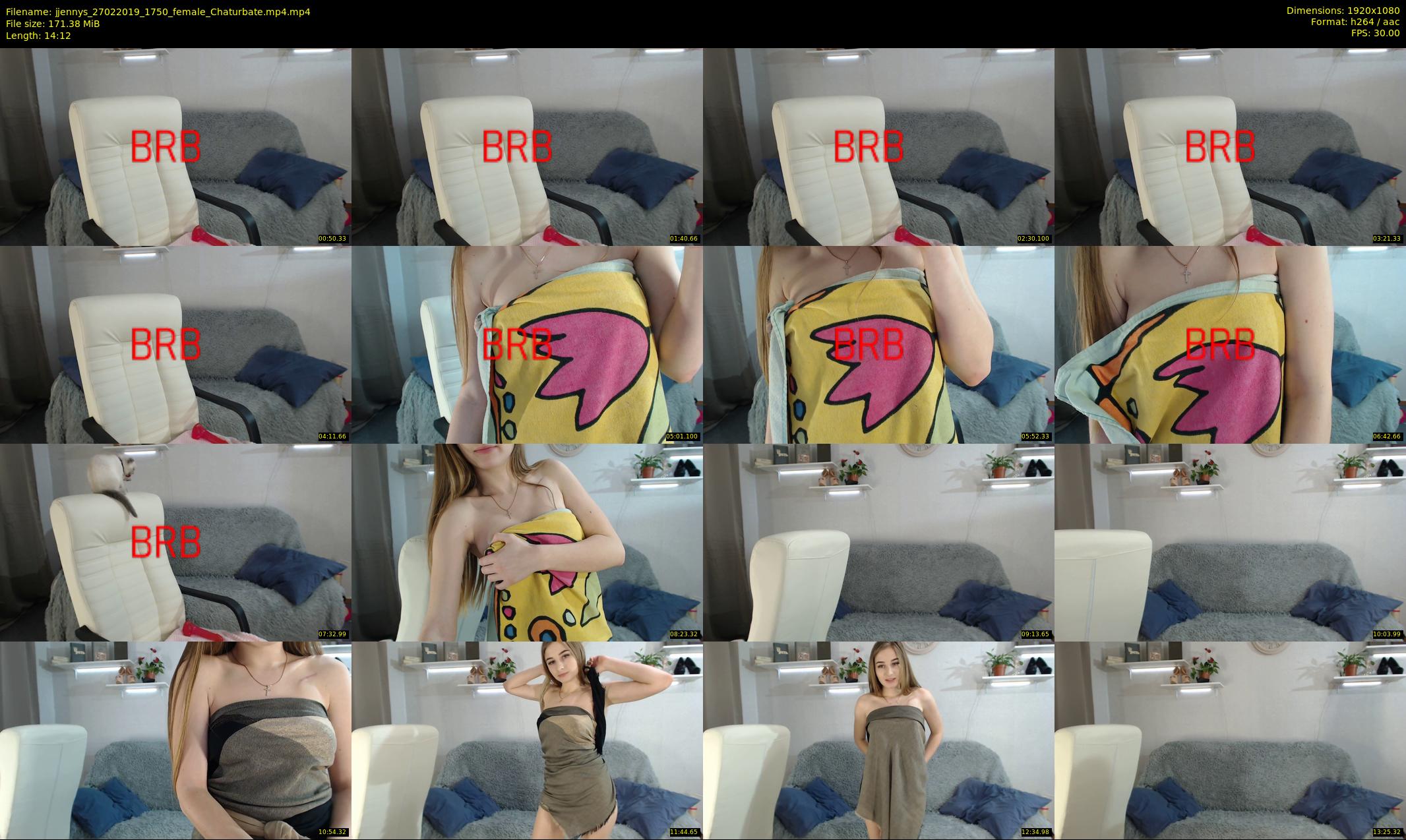 jjennys — 15 minute Chaturbate female cam show recording, 1080p, Feb 27, 2019