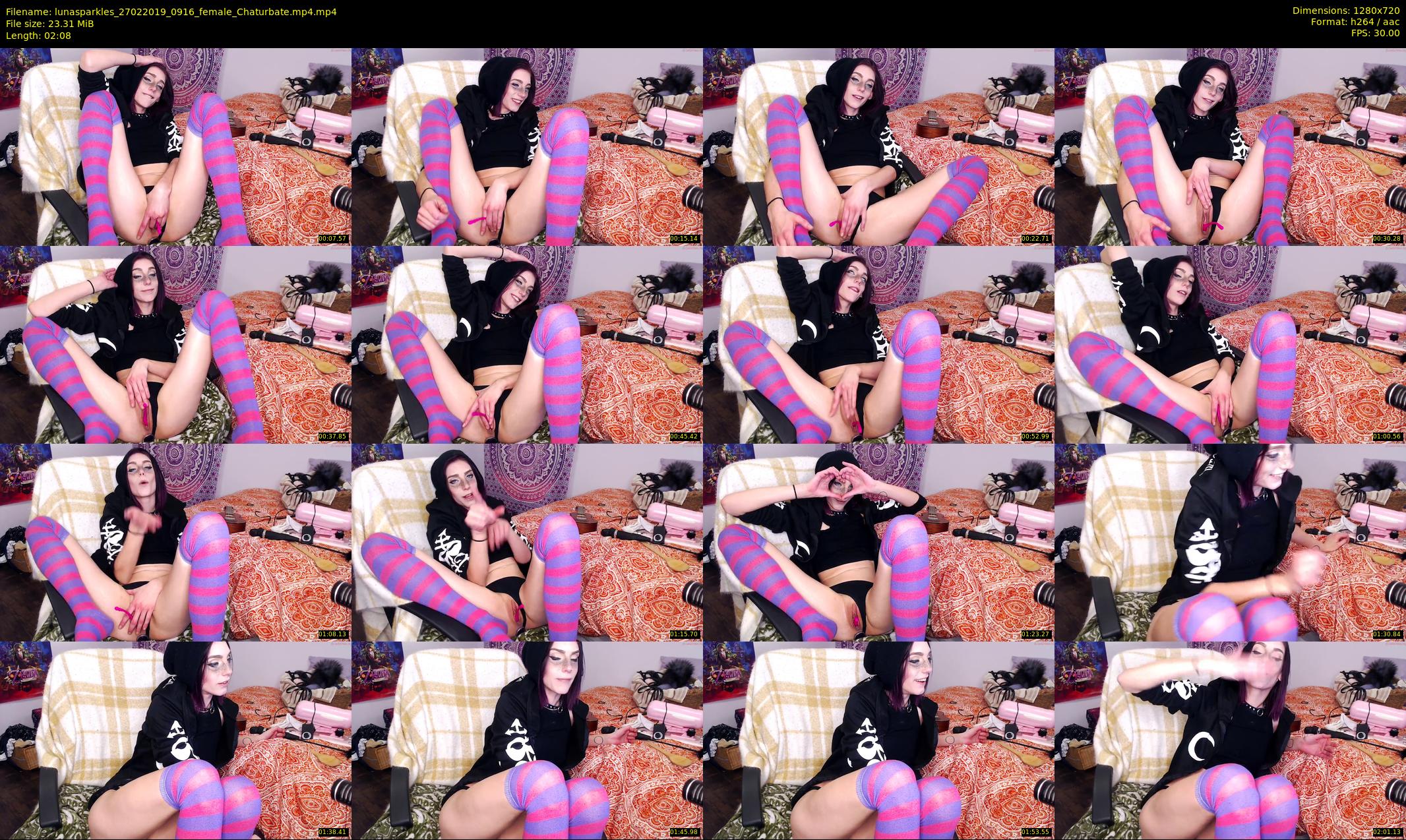 lunasparkles — 3 minute Chaturbate female cam show recording, 720p, Feb 27, 2019