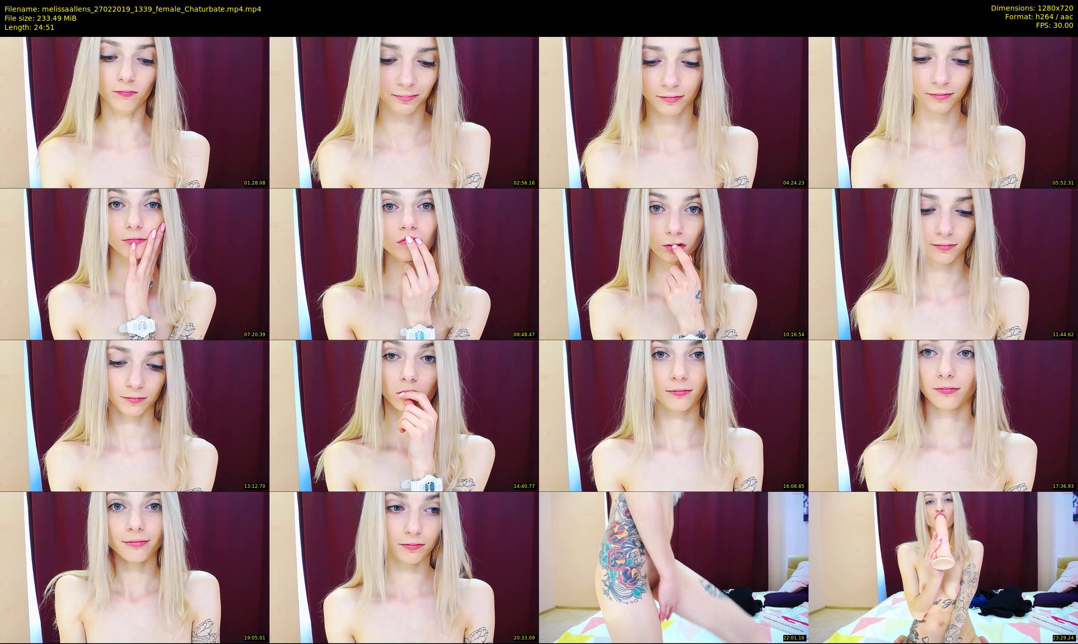 melissaallens — 25 minute Chaturbate female cam show recording, 720p, Feb 27, 2019