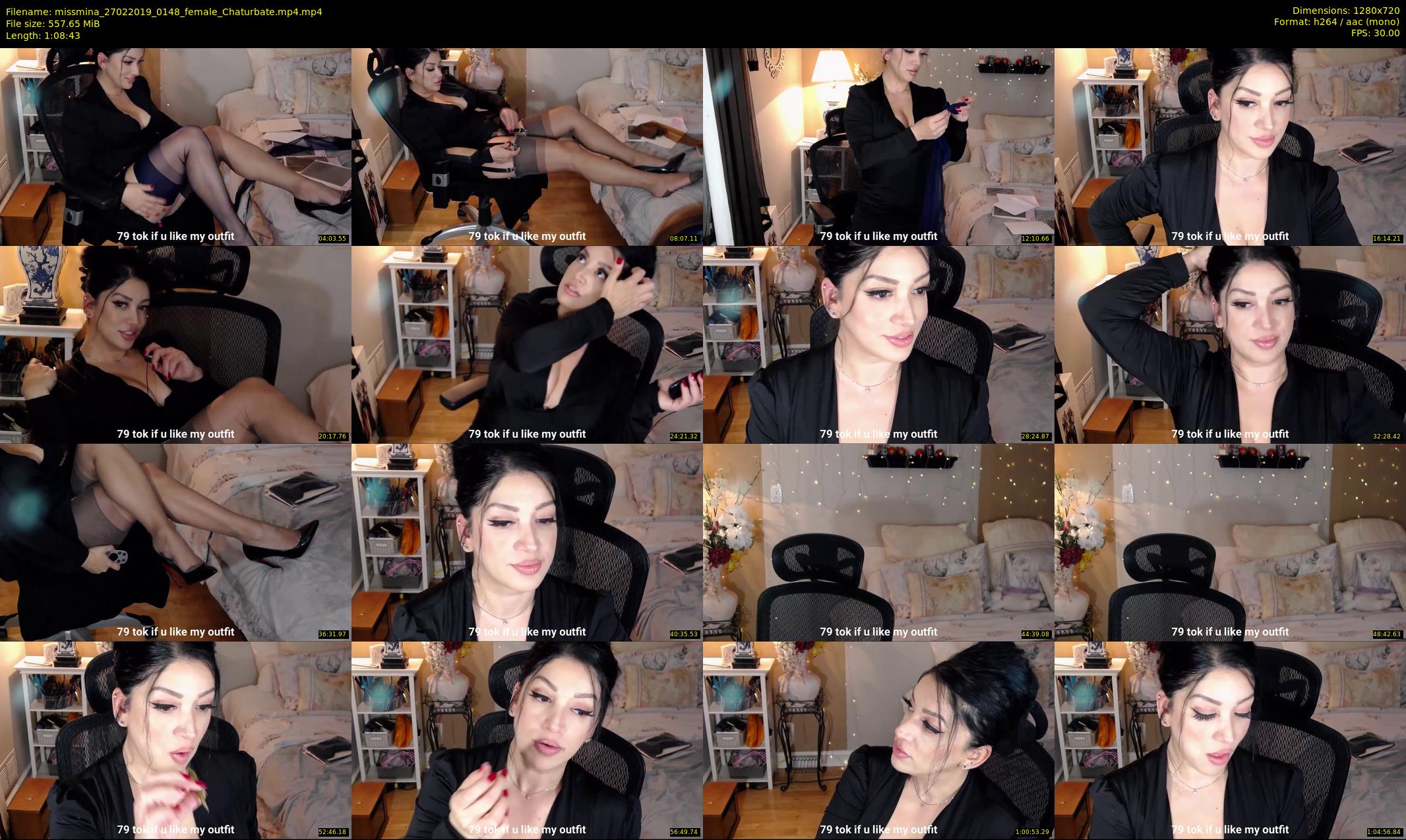 missmina — 69 minute Chaturbate female cam show recording, 720p, Feb 27, 2019