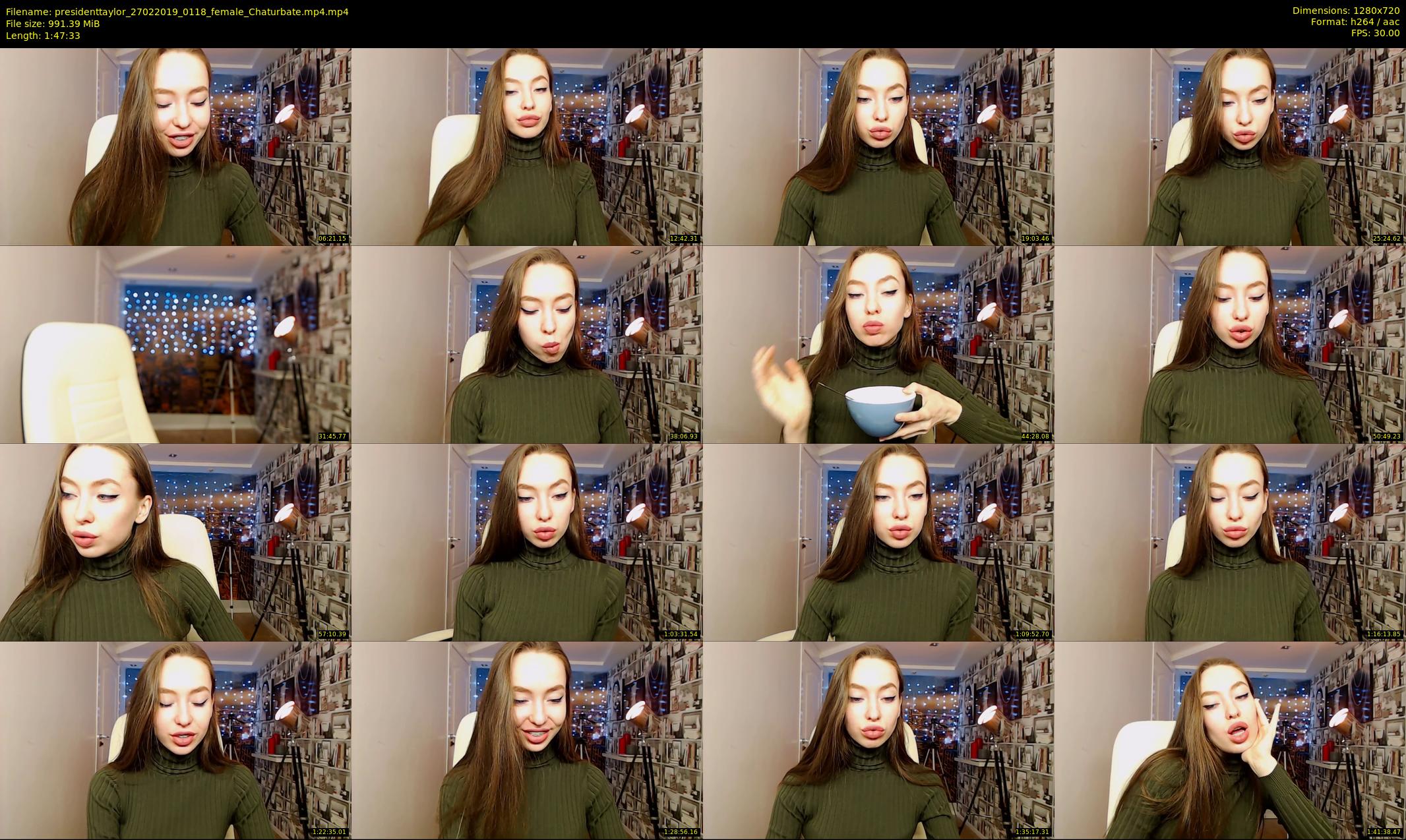 presidenttaylor — 108 minute Chaturbate female cam show recording, 720p, Feb 27, 2019