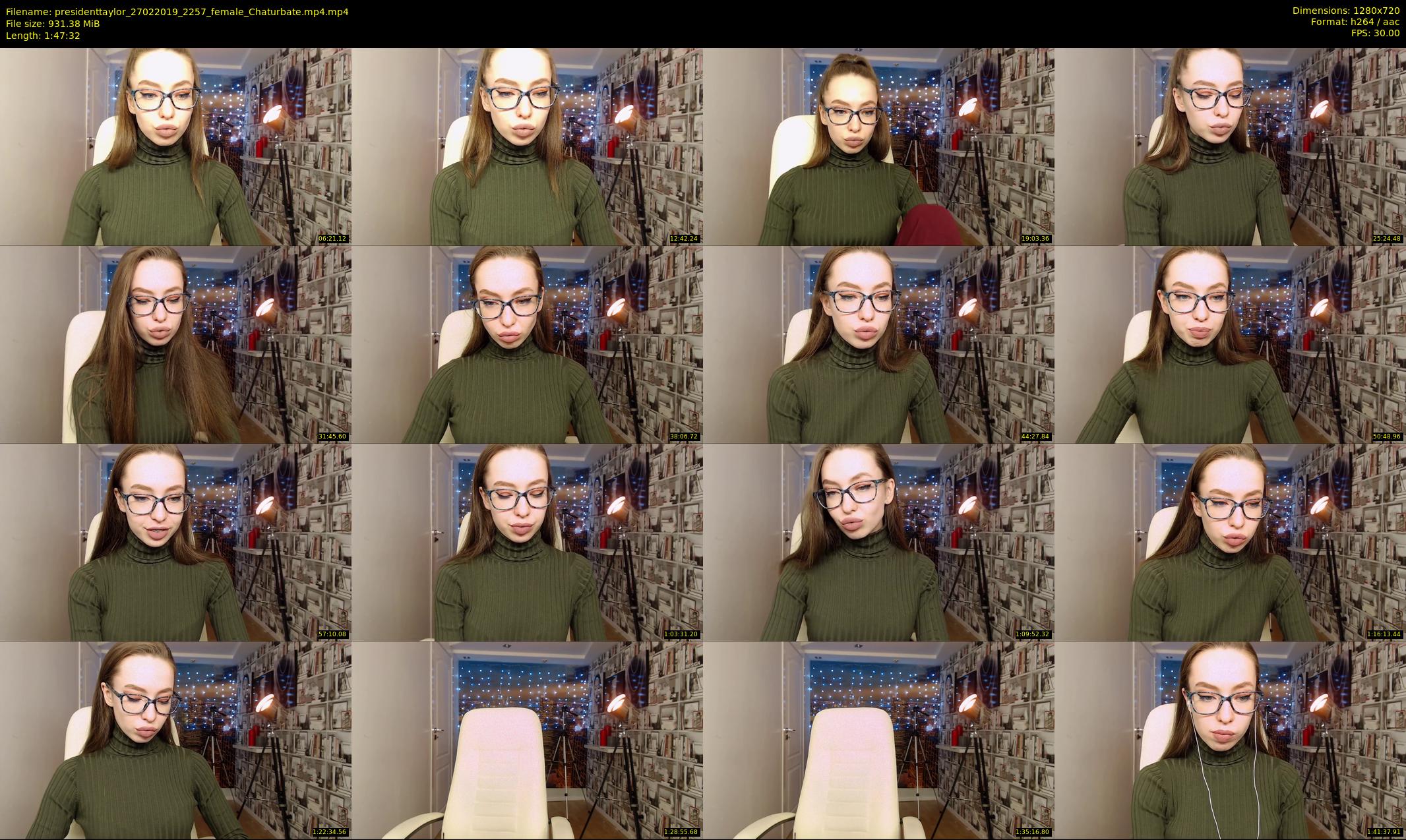presidenttaylor — 108 minute Chaturbate female cam show recording, 720p, Feb 27, 2019