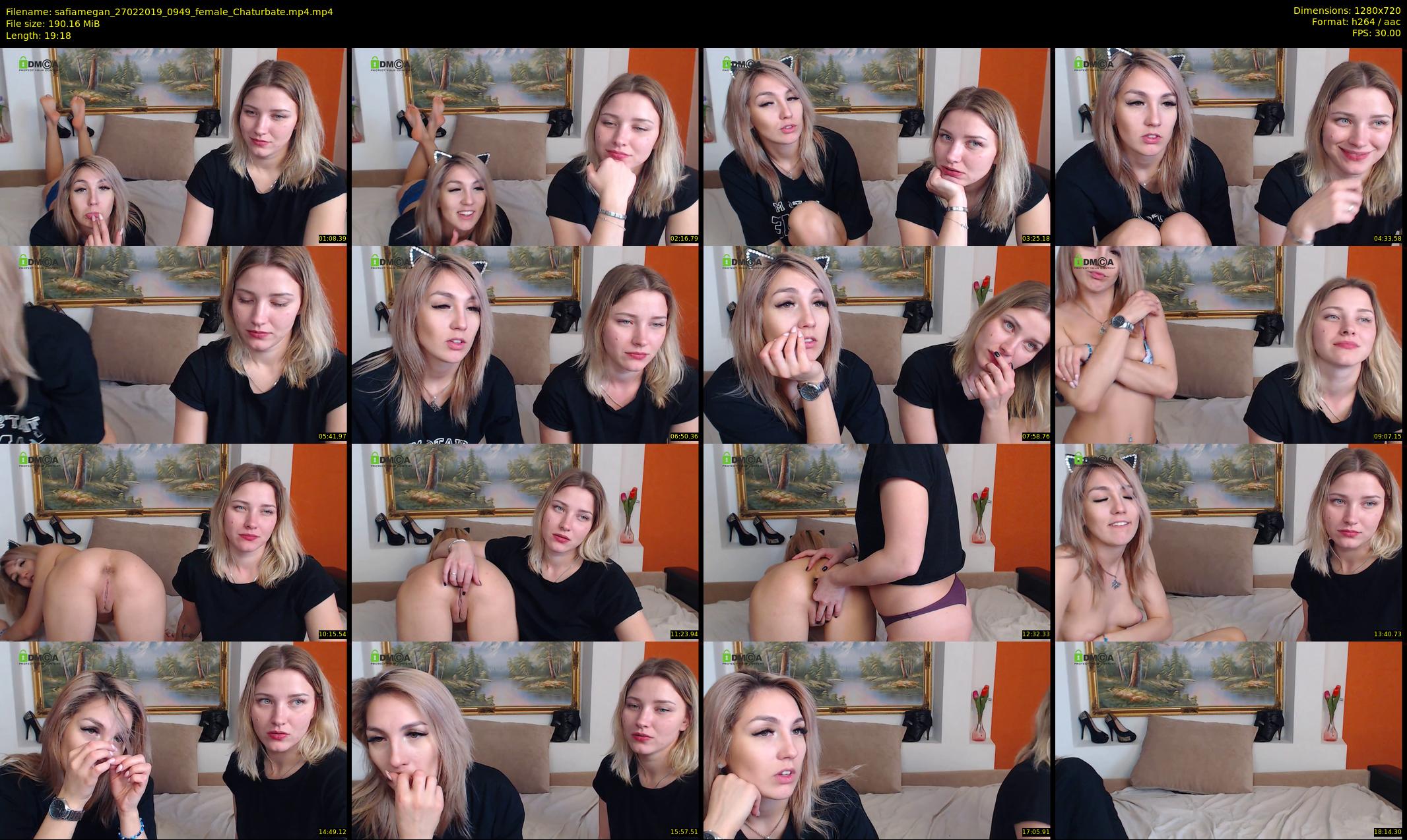 safiamegan — 20 minute Chaturbate couple cam show recording, 720p, Feb 27, 2019