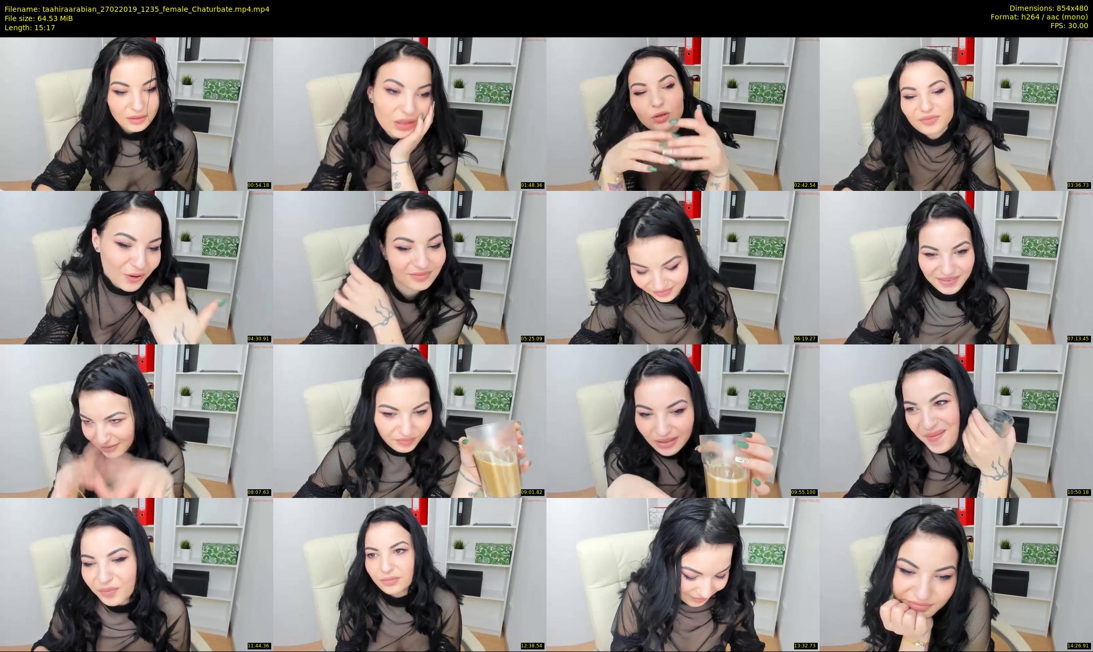 taahiraarabian — 16 minute Chaturbate female cam show recording, 480p, Feb 27, 2019