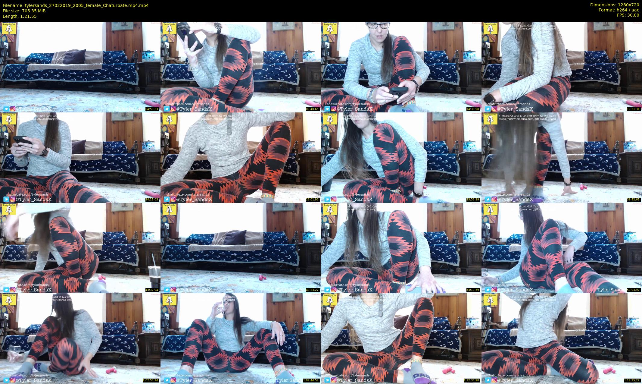 tylersands — 82 minute Chaturbate female cam show recording, 720p, Feb 27, 2019