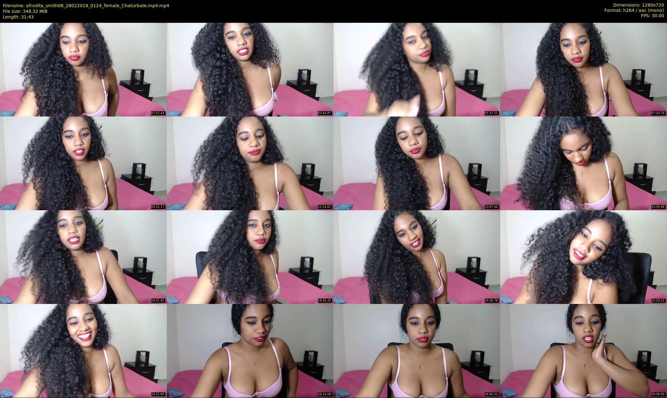 afrodita_smith08 — 32 minute Chaturbate female cam show recording, 720p, Feb 28, 2019