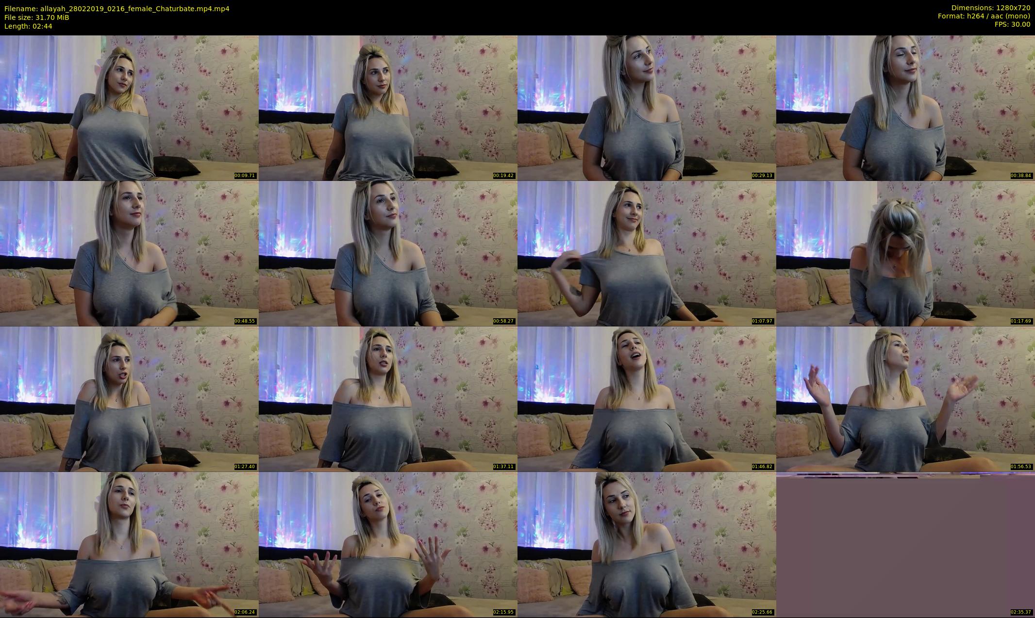 allayah — 3 minute Chaturbate female cam show recording, 720p, Feb 28, 2019