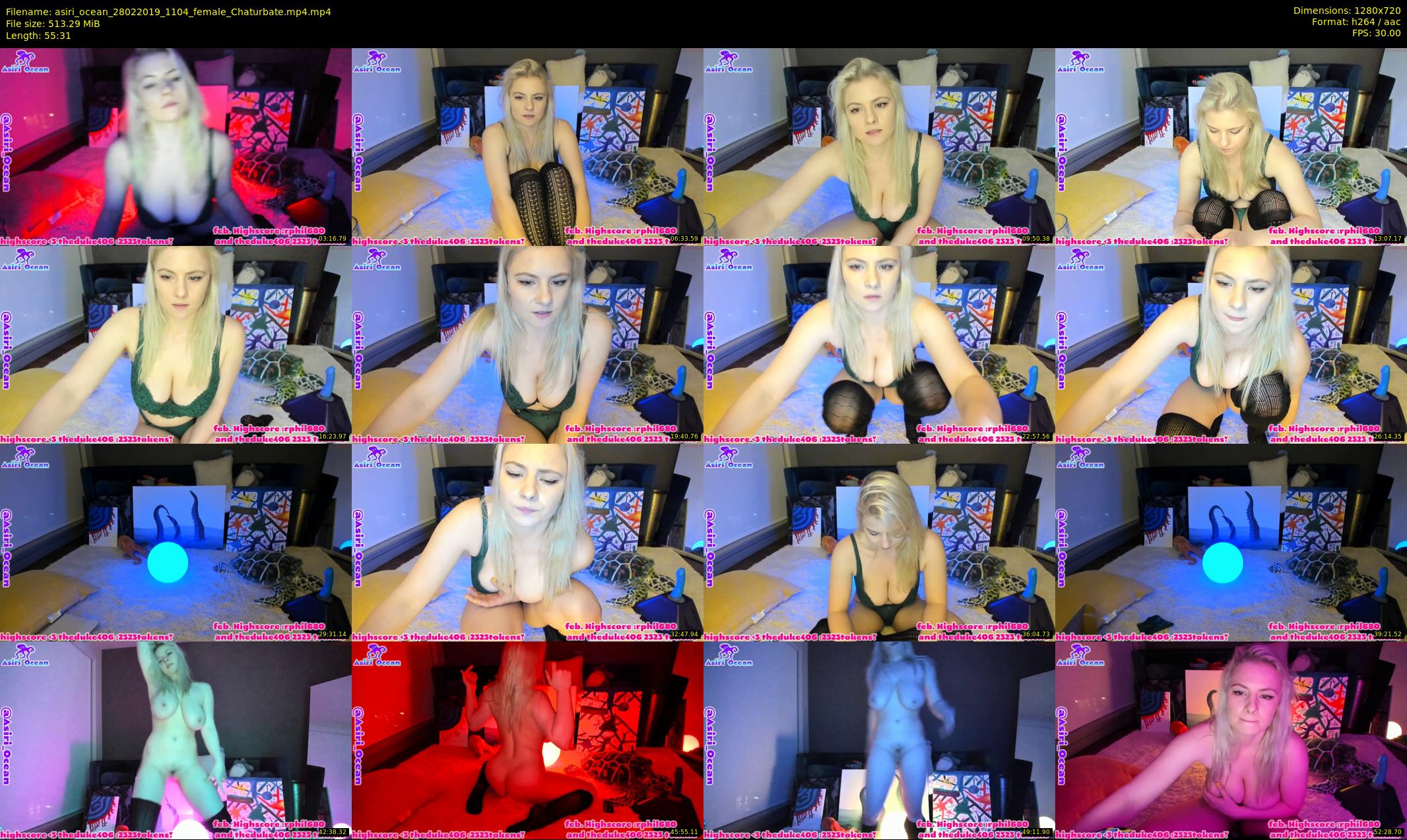 asiri_ocean — 56 minute Chaturbate female cam show recording, 720p, Feb 28, 2019