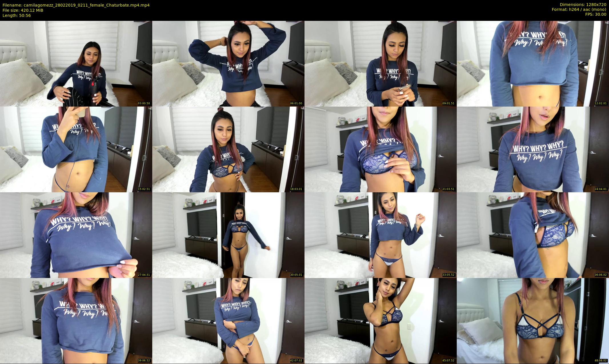 camilagomezz — 51 minute Chaturbate female cam show recording, 720p, Feb 28, 2019