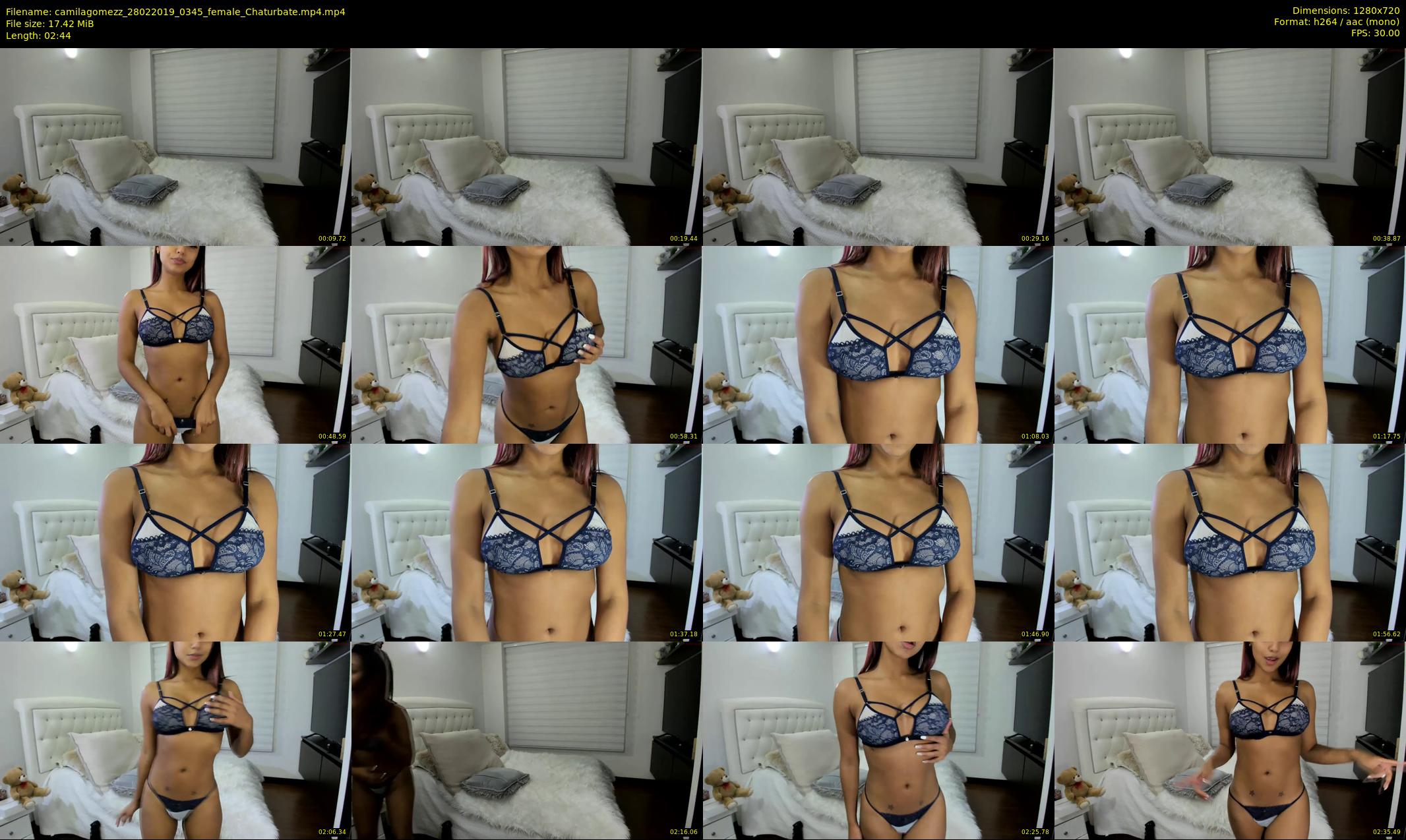 camilagomezz — 3 minute Chaturbate female cam show recording, 720p, Feb 28, 2019
