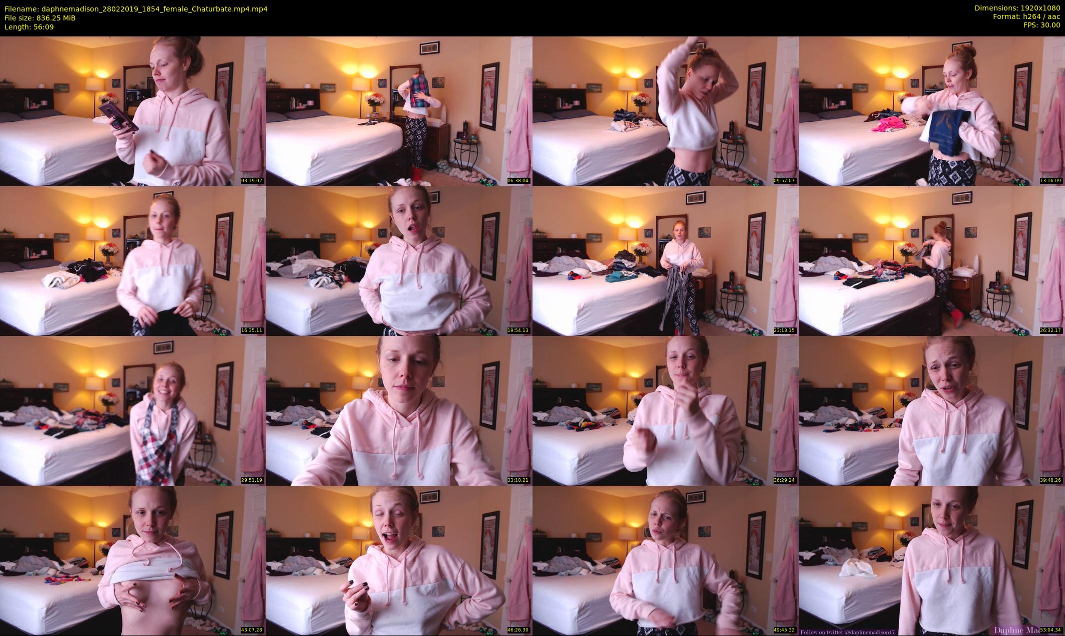 daphnemadison — 57 minute Chaturbate couple cam show recording, 1080p, Feb 28, 2019