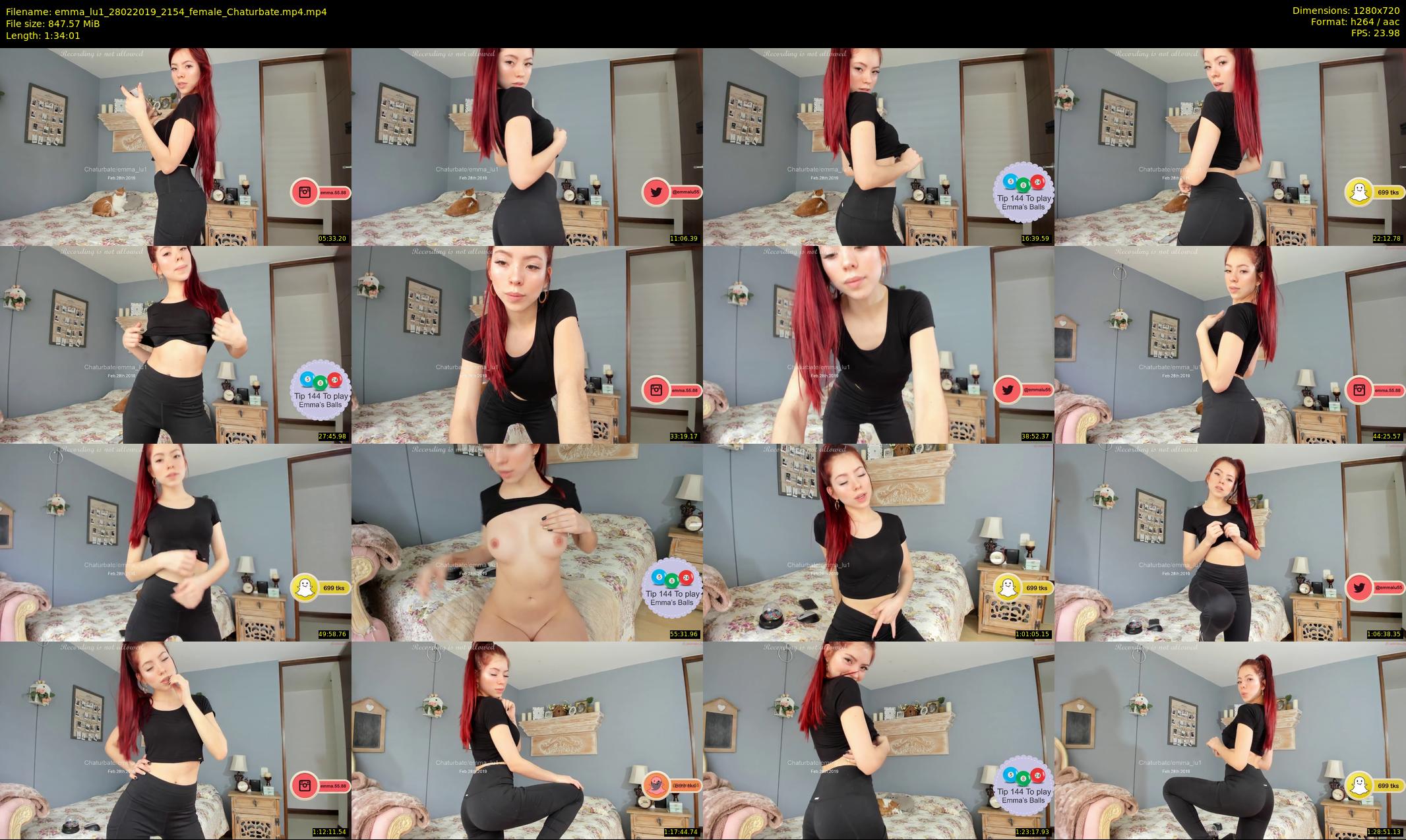 emma_lu1 — 95 minute Chaturbate female cam show recording, 720p, Feb 28, 2019