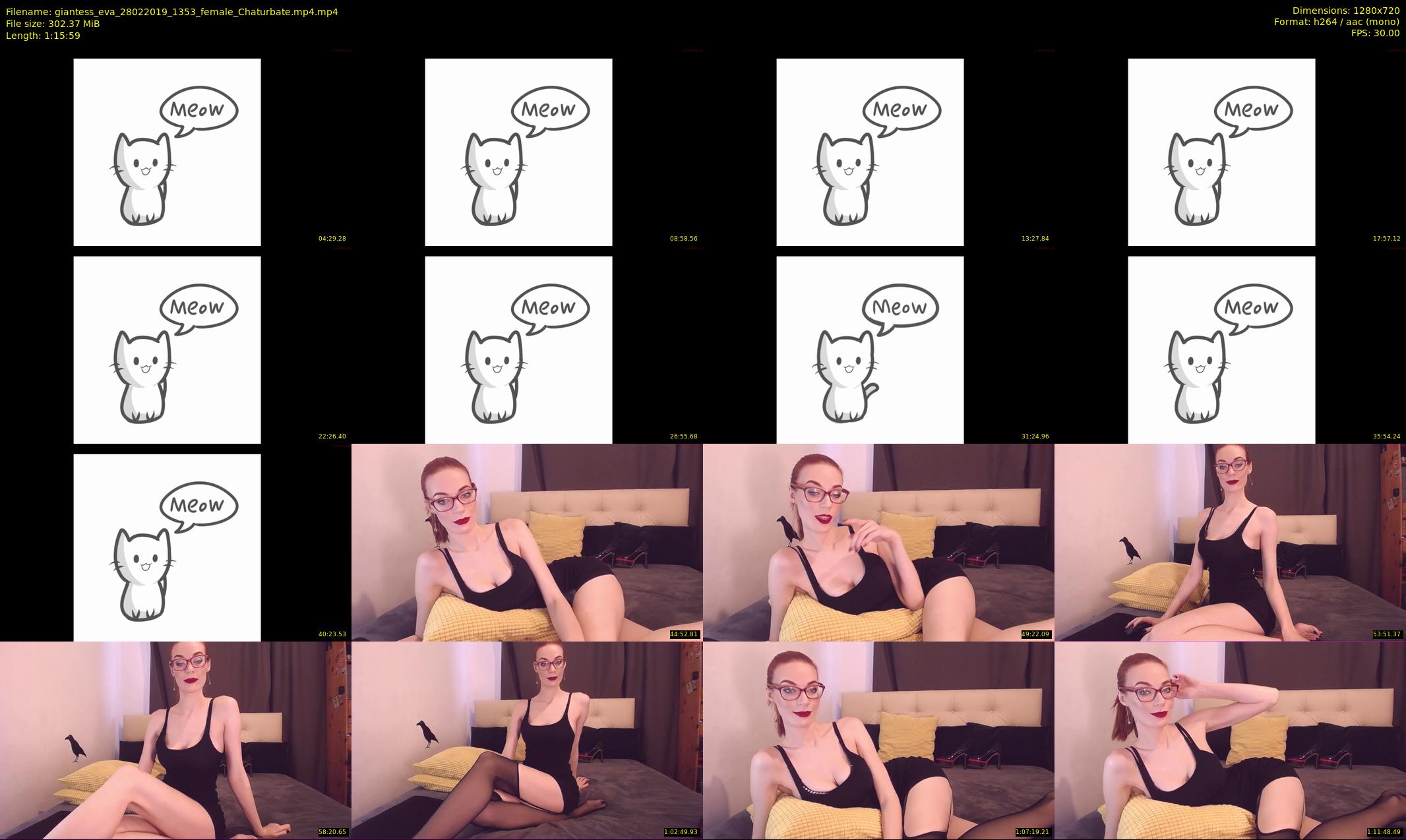 giantess_eva — 76 minute Chaturbate female cam show recording, 720p, Feb 28, 2019