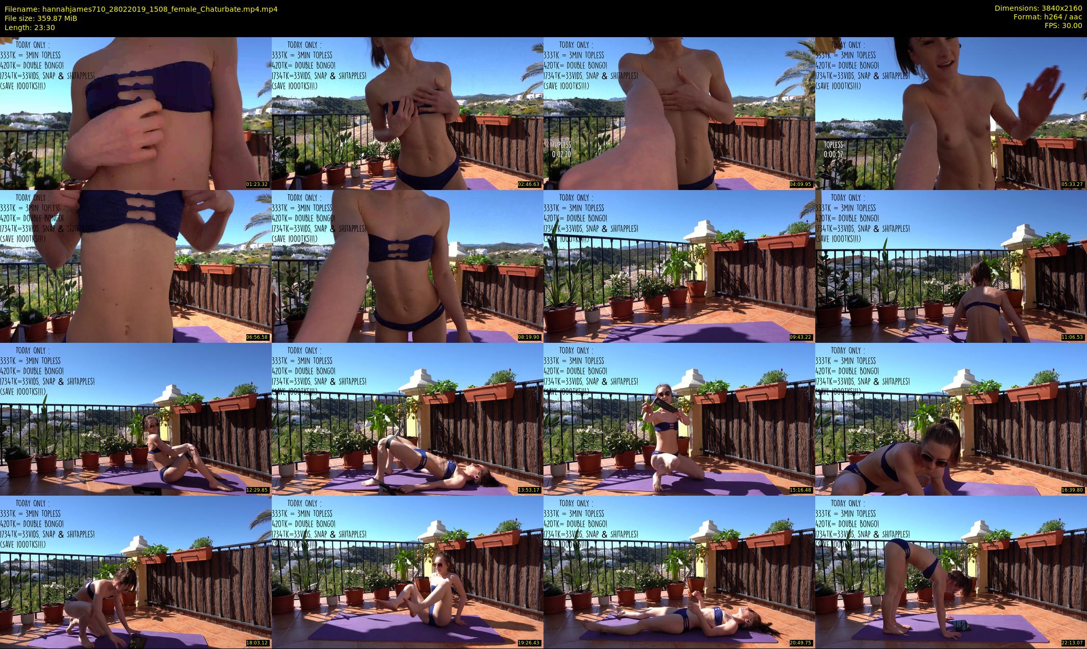 hannahjames710 — 24 minute Chaturbate female cam show recording, 4K, Feb 28, 2019