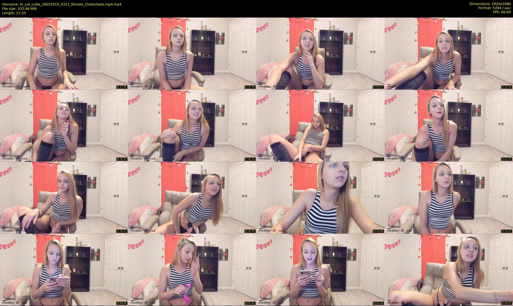 hi_cut_cutie — 22 minute Chaturbate female cam show recording, 1080p, Feb 28, 2019