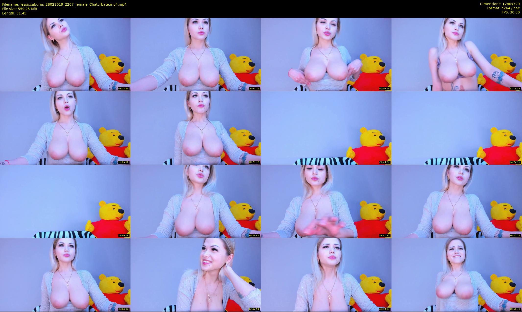 jessiccaburns — 52 minute Chaturbate female cam show recording, 720p, Feb 28, 2019