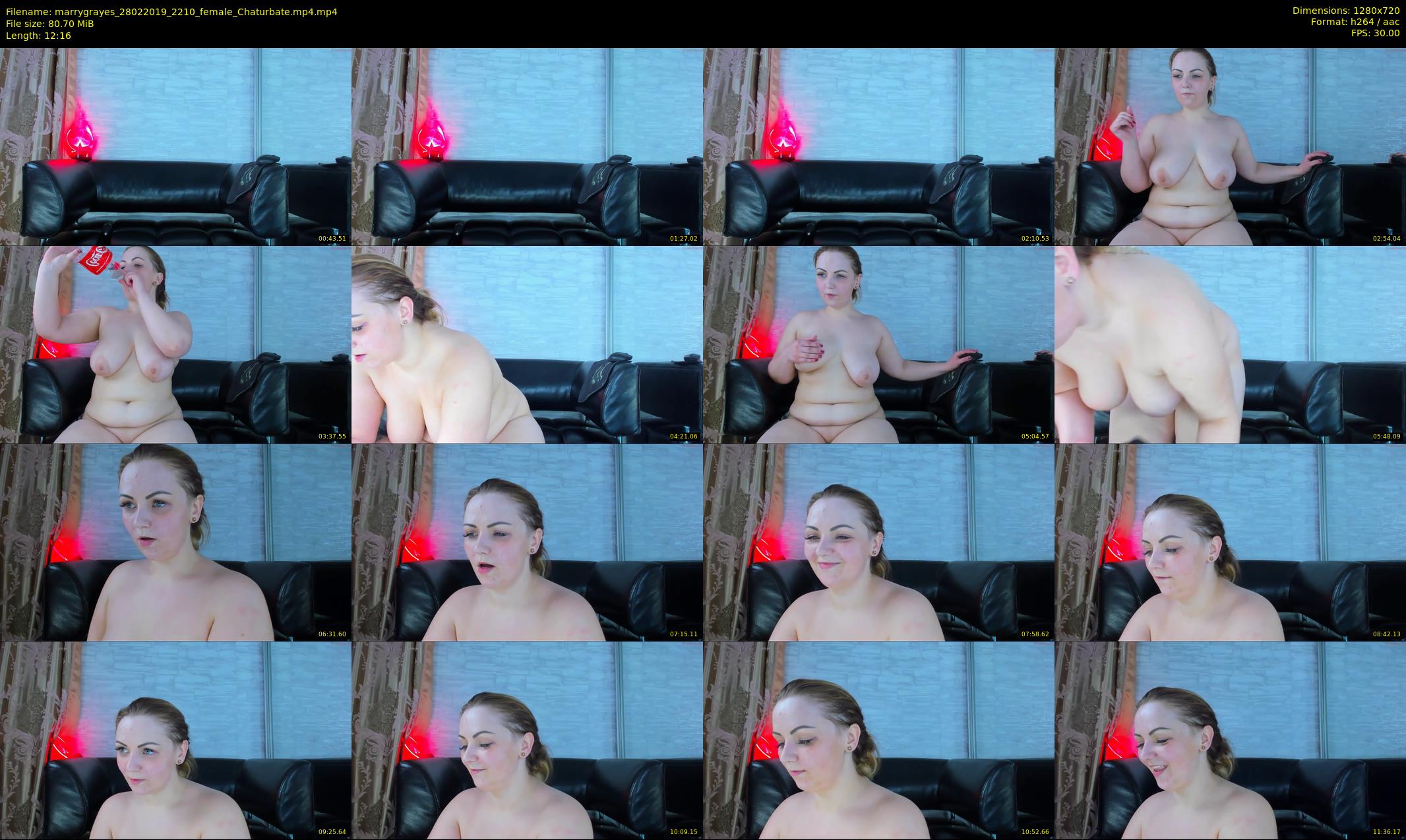 marrygrayes — 13 minute Chaturbate female cam show recording, 720p, Feb 28, 2019