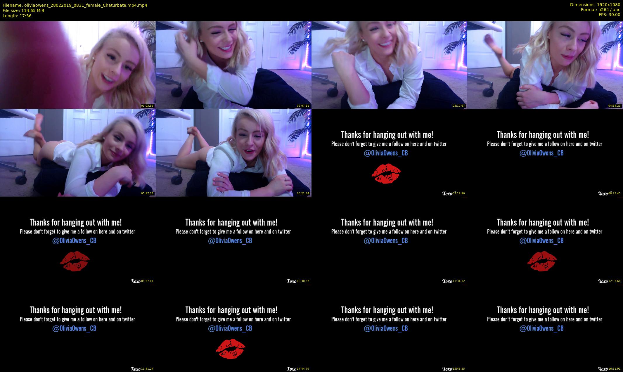 oliviaowens — 18 minute Chaturbate female cam show recording, 1080p, Feb 28, 2019