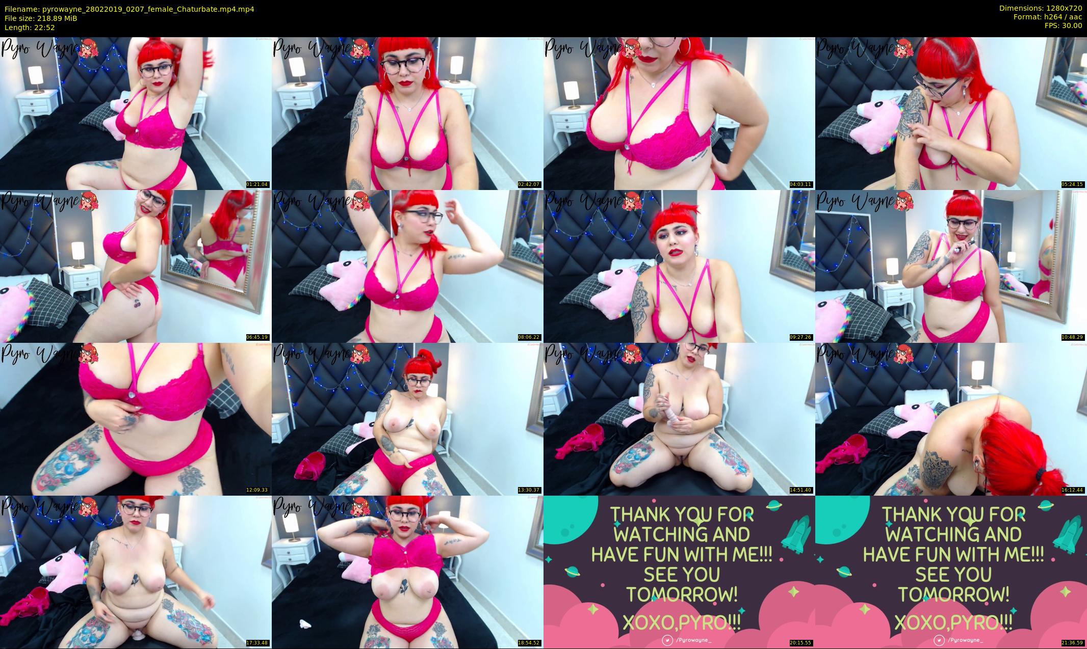 pyrowayne — 23 minute Chaturbate female cam show recording, 720p, Feb 28, 2019