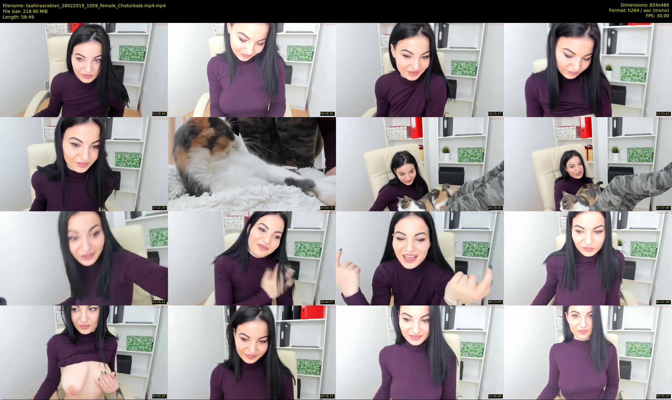 taahiraarabian — 59 minute Chaturbate female cam show recording, 480p, Feb 28, 2019