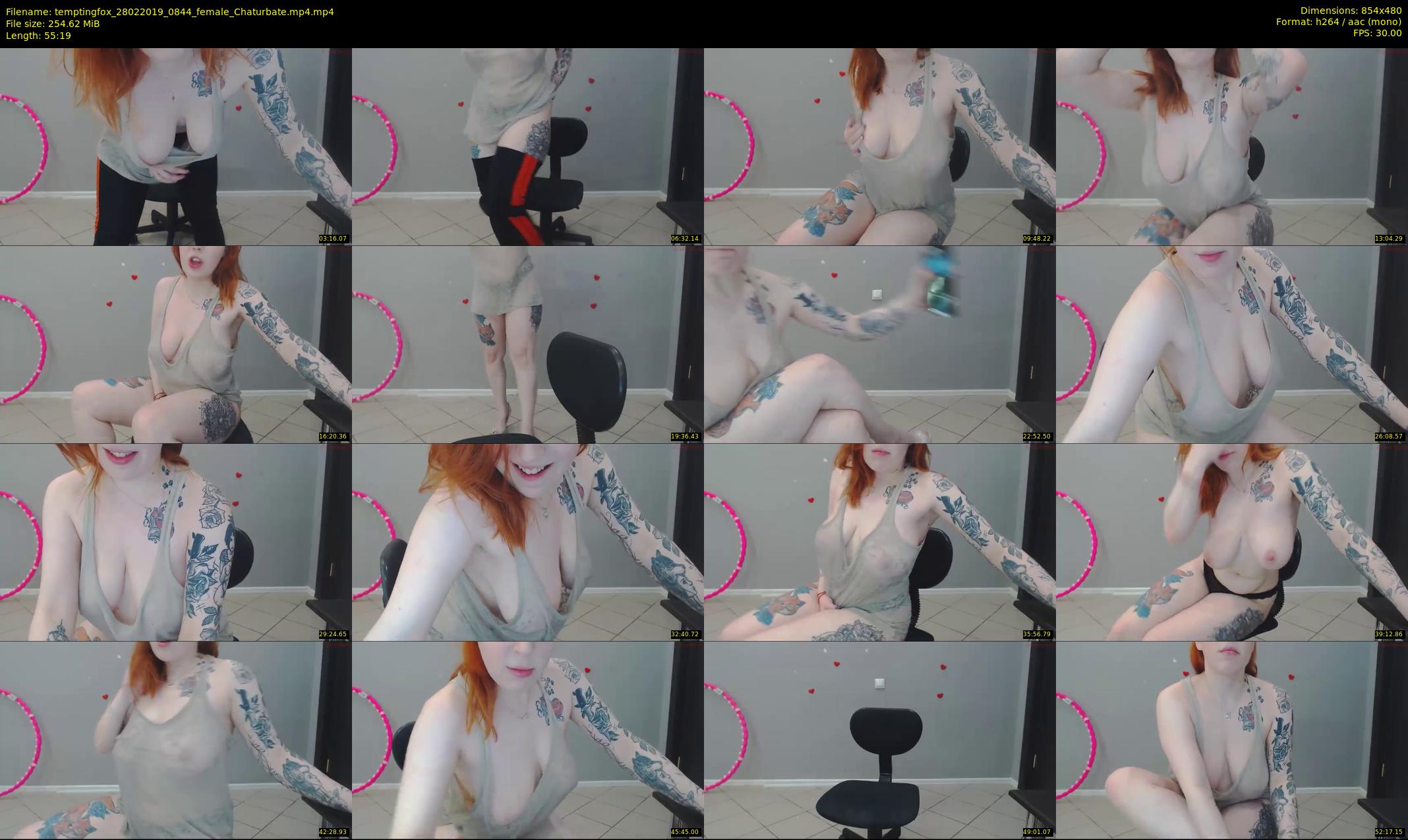 temptingfox — 56 minute Chaturbate female cam show recording, 480p, Feb 28, 2019