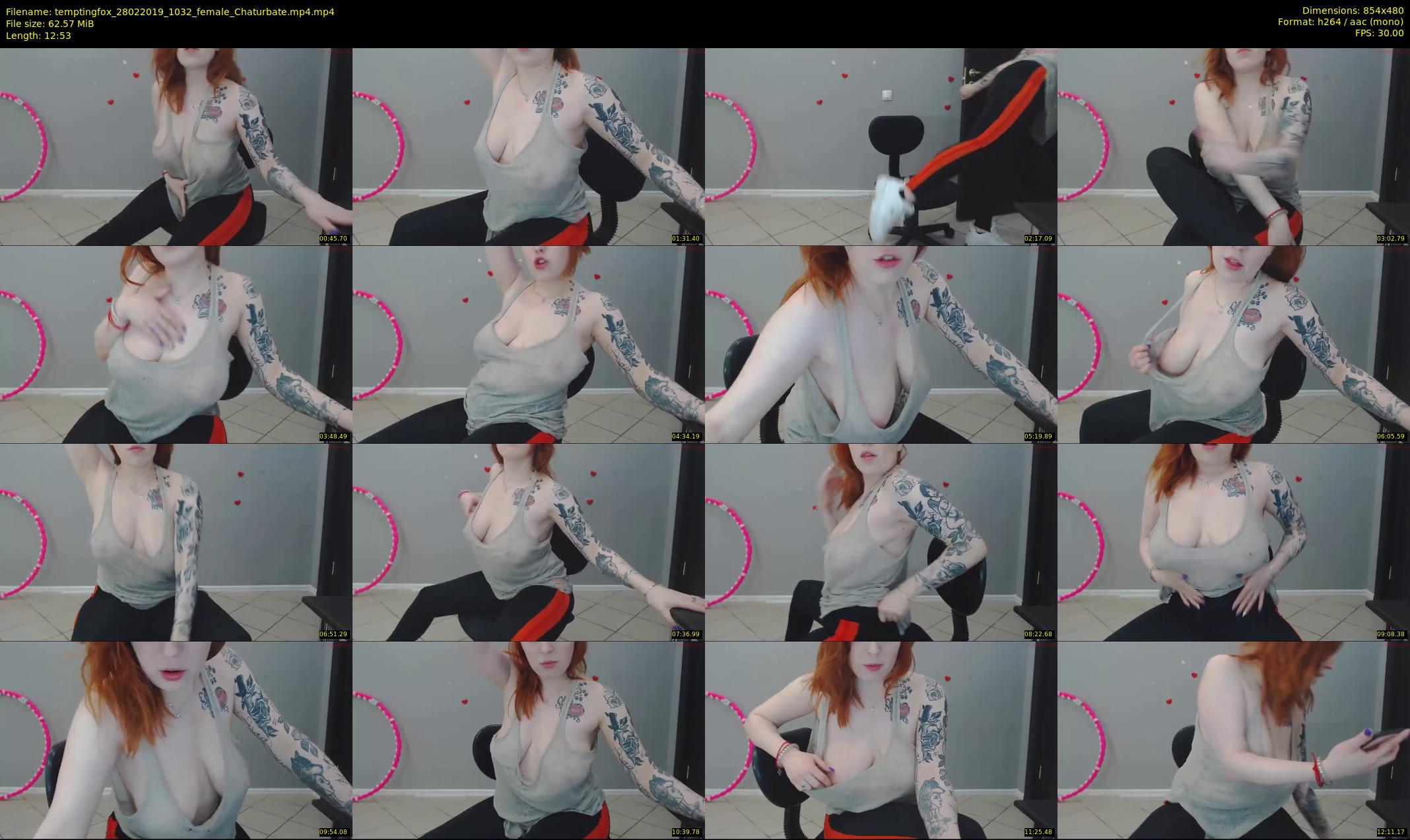 temptingfox — 13 minute Chaturbate female cam show recording, 480p, Feb 28, 2019
