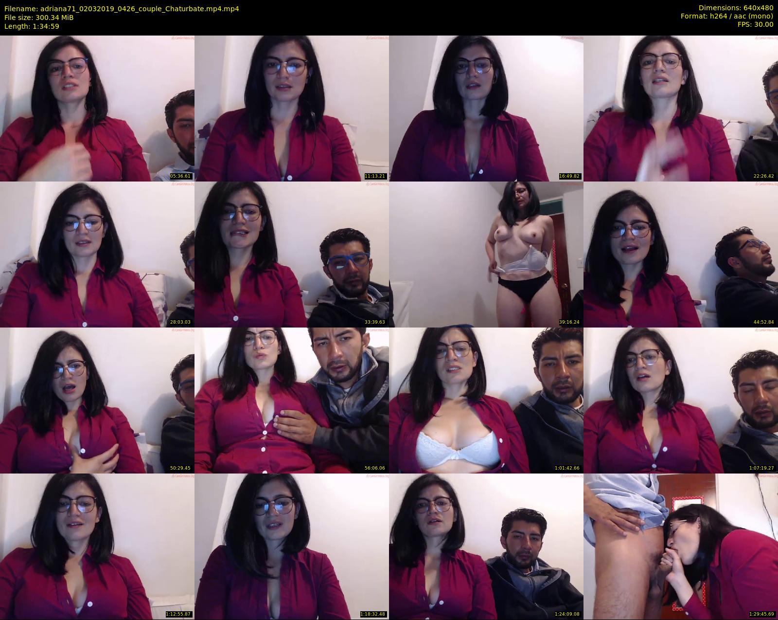 adriana71 — 95 minute Chaturbate couple cam show recording, 480p, Mar 2, 2019