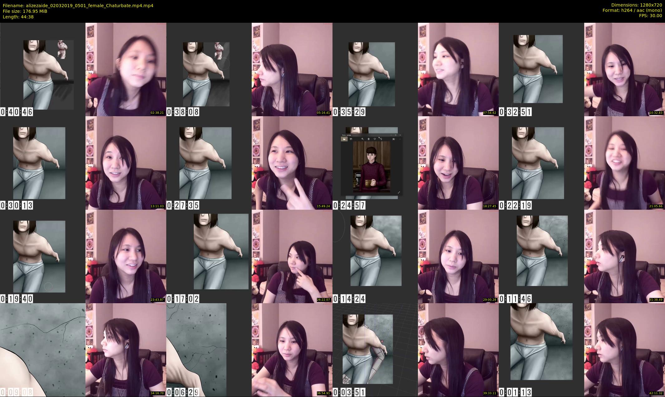 alizezaide — 45 minute Chaturbate female cam show recording, 720p, Mar 2, 2019