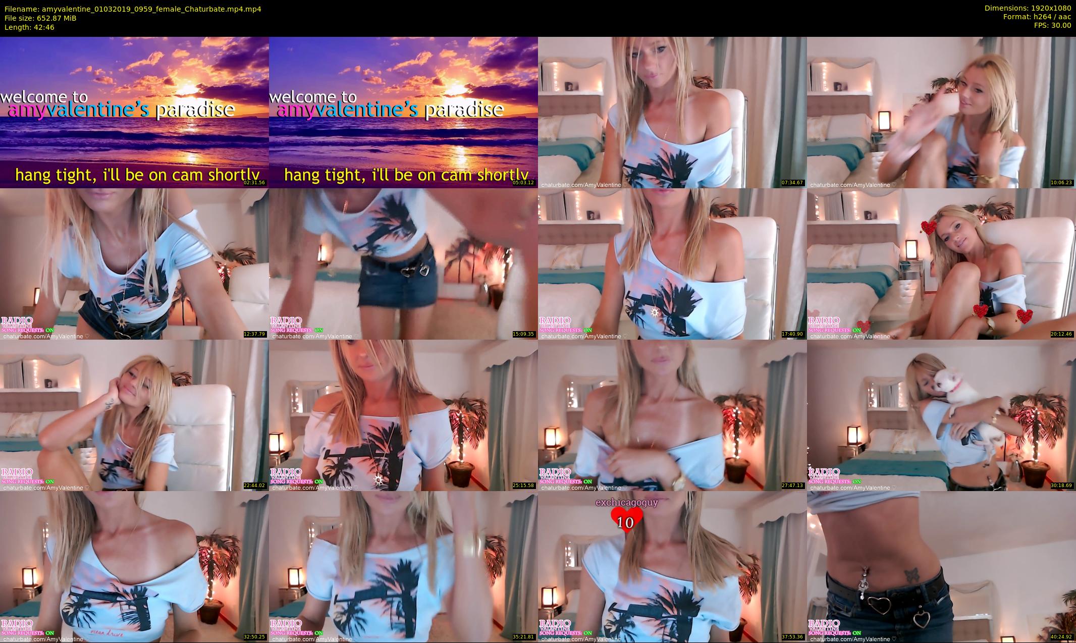 amyvalentine — 43 minute Chaturbate female cam show recording, 1080p, Mar 1, 2019