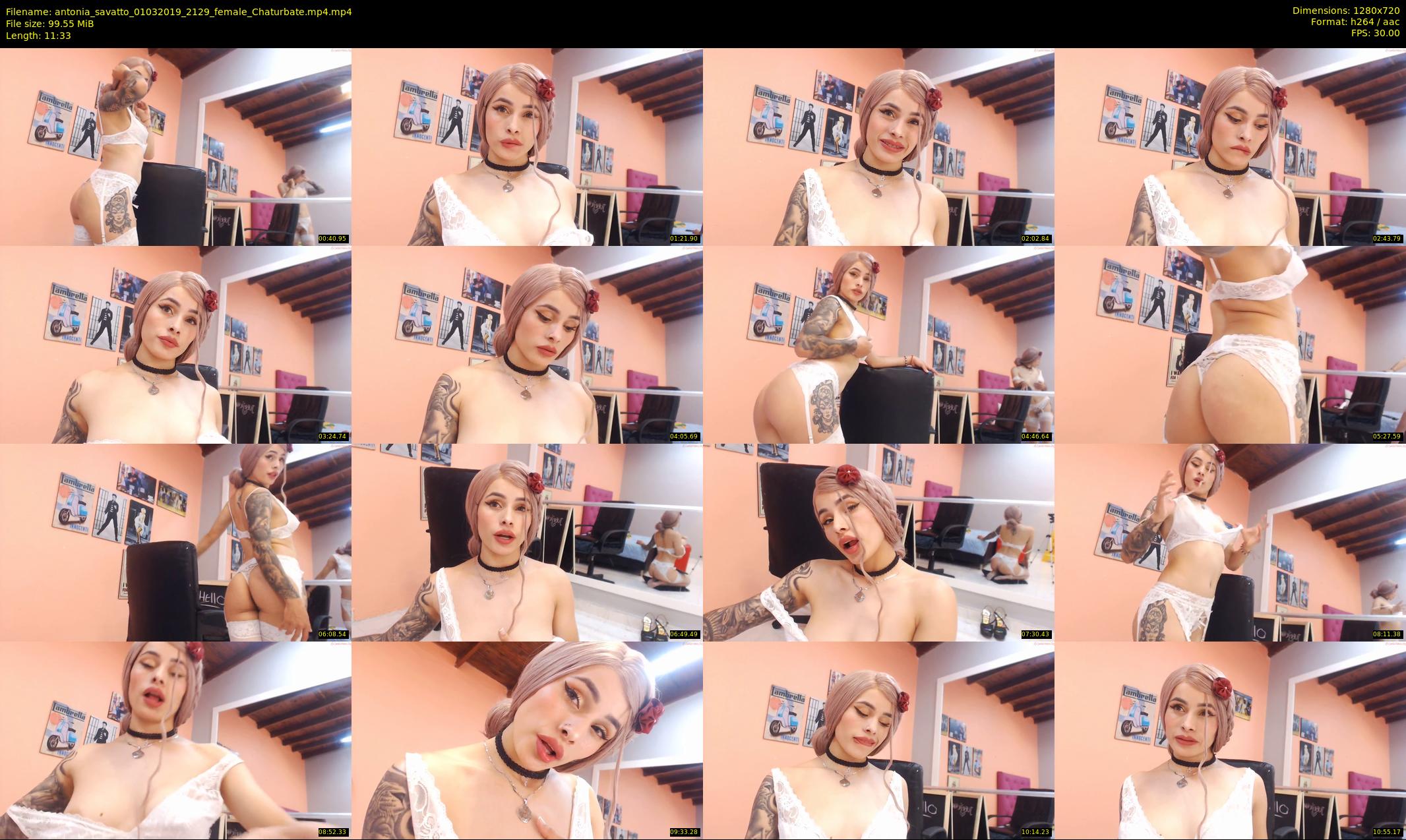 antonia_savatto — 12 minute Chaturbate female cam show recording, 720p, Mar 1, 2019