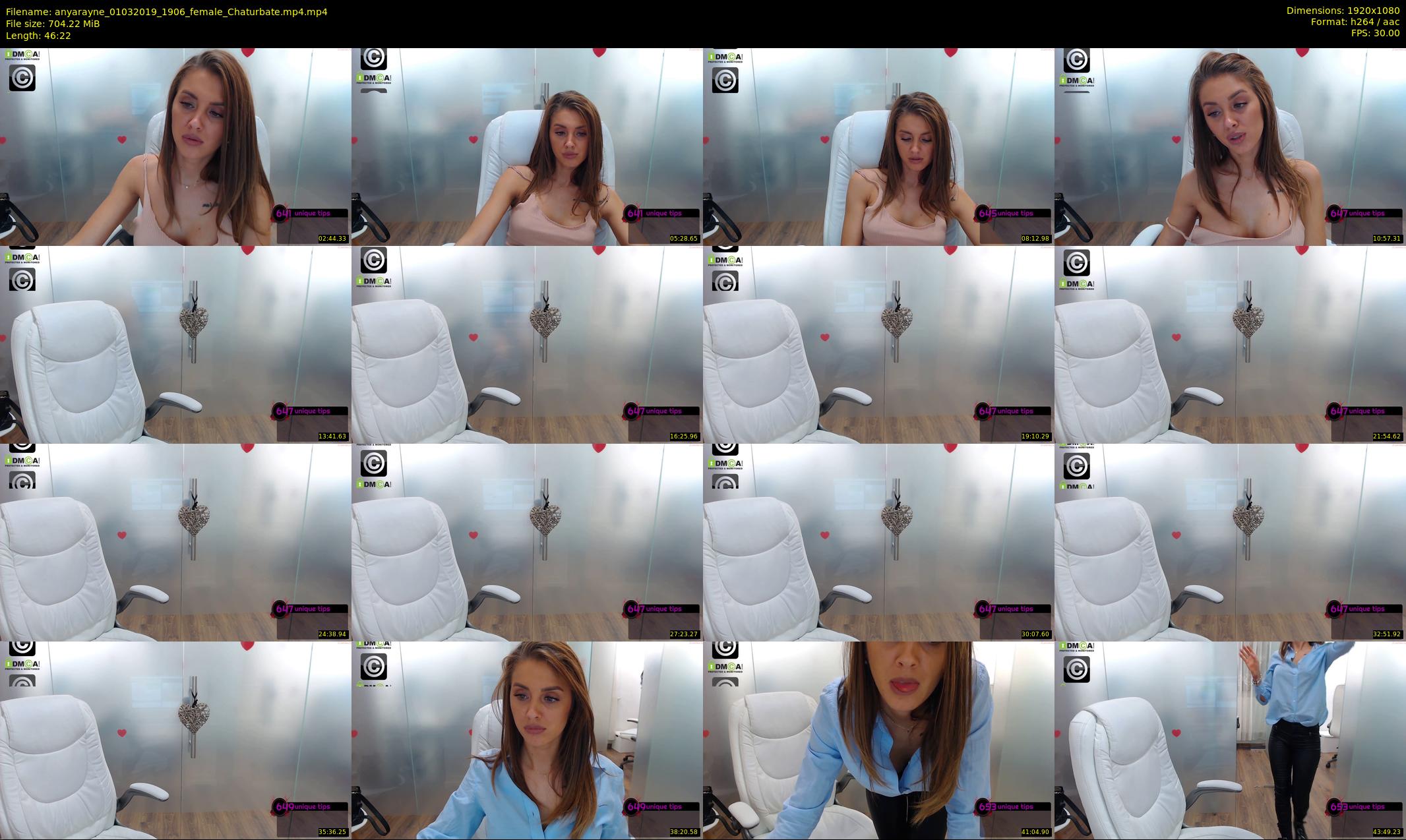 anyarayne — 47 minute Chaturbate female cam show recording, 1080p, Mar 1, 2019