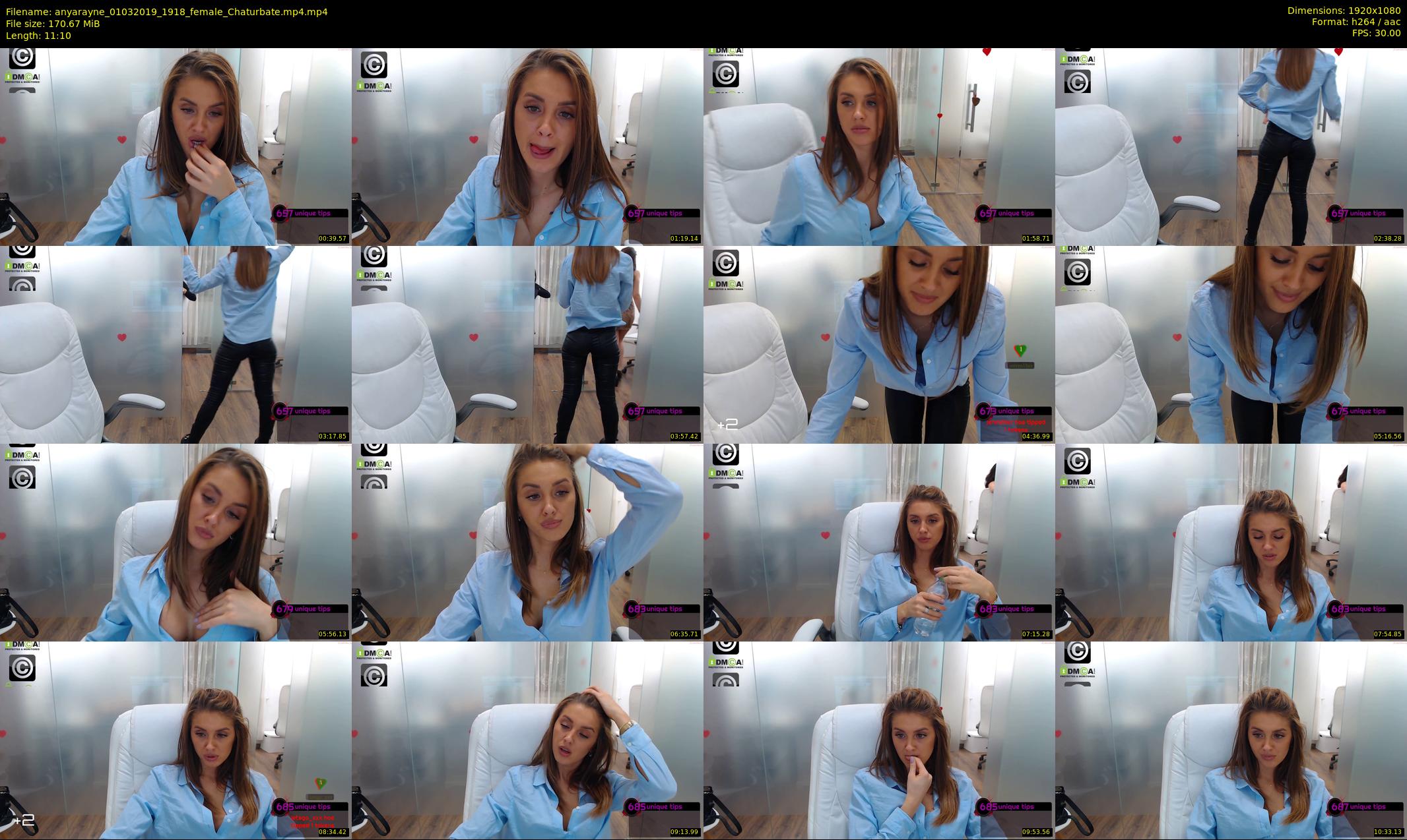 anyarayne — 12 minute Chaturbate female cam show recording, 1080p, Mar 1, 2019