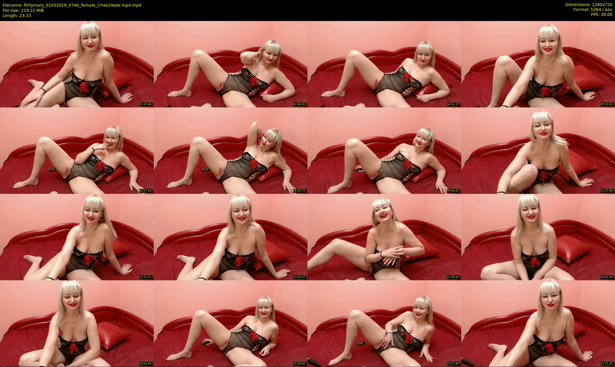flirtymary — 24 minute Chaturbate female cam show recording, 720p, Mar 1, 2019