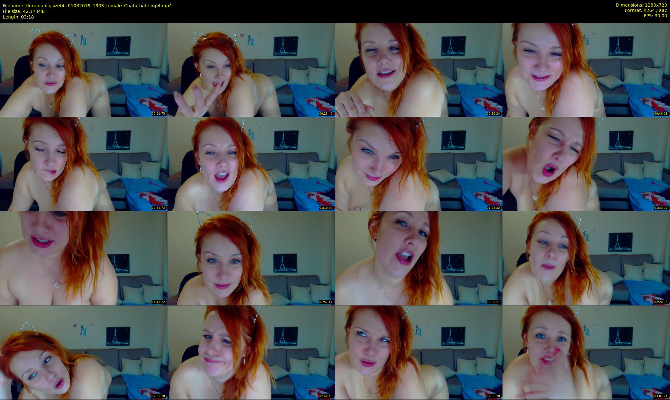 florencebigsizebb — 4 minute Chaturbate female cam show recording, 720p, Mar 1, 2019