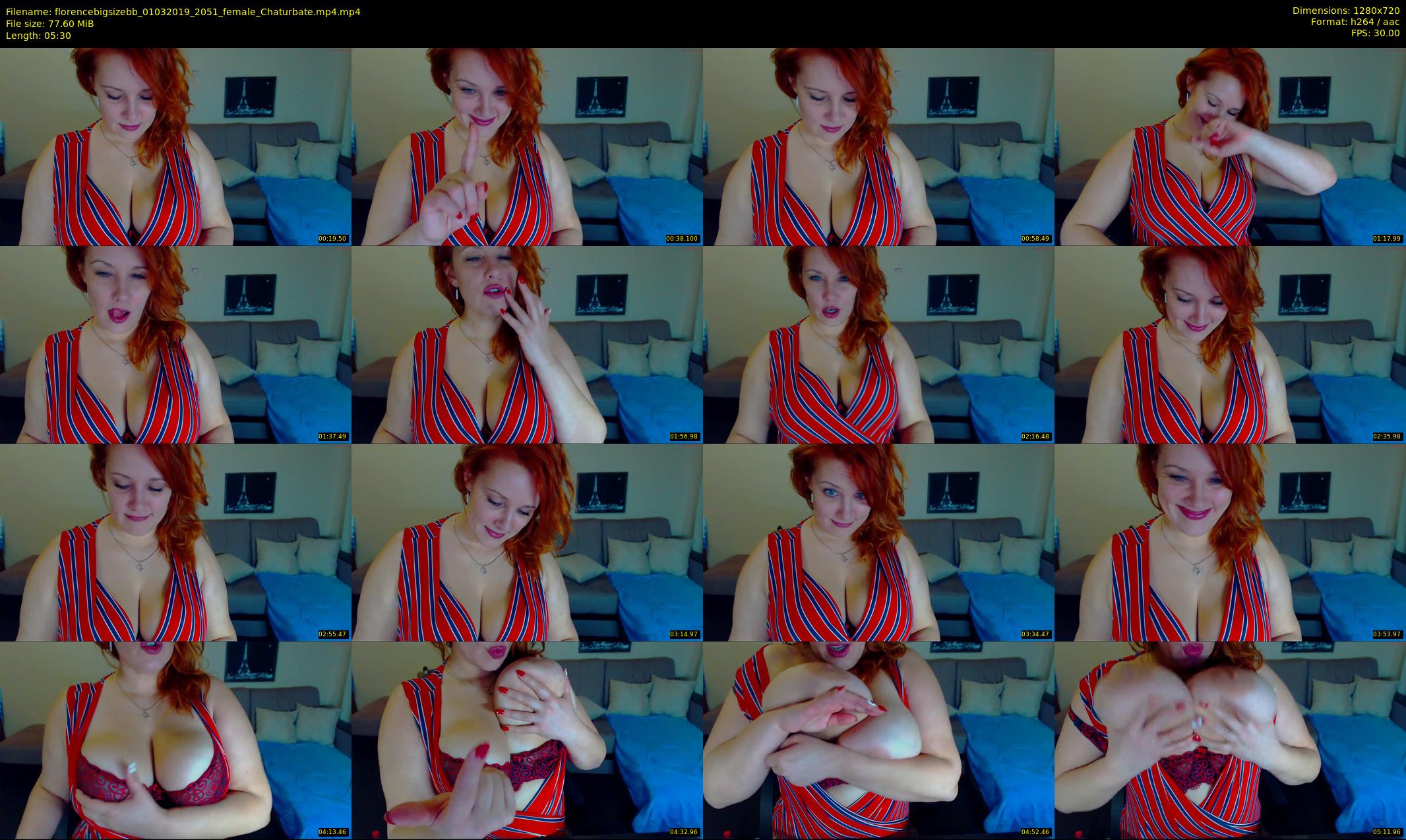 florencebigsizebb — 6 minute Chaturbate female cam show recording, 720p, Mar 1, 2019