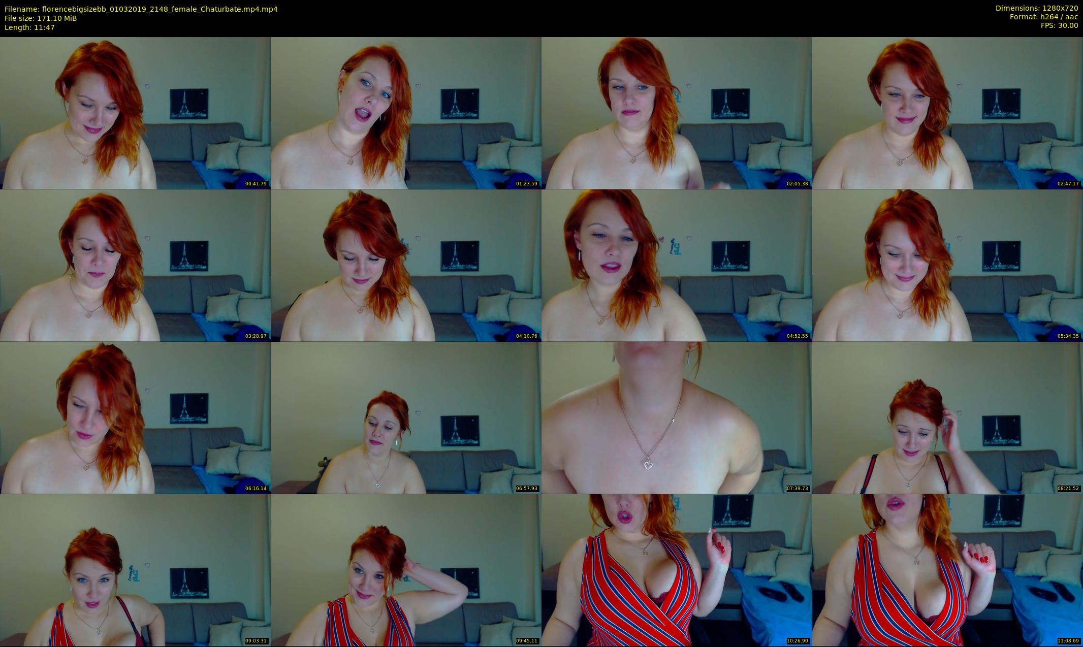 florencebigsizebb — 12 minute Chaturbate female cam show recording, 720p, Mar 1, 2019