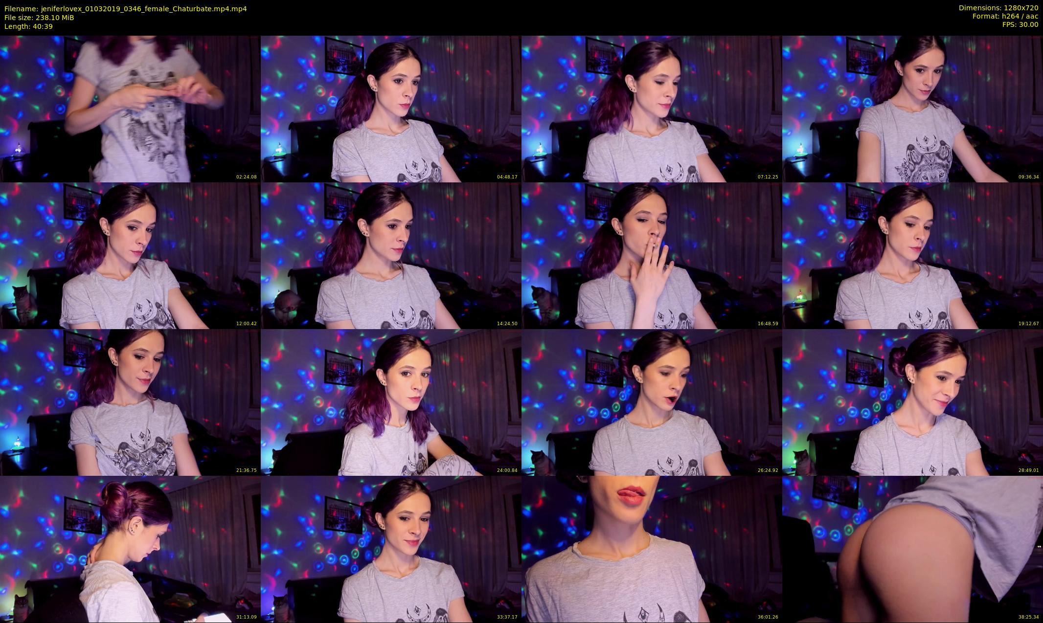 jeniferlovex — 41 minute Chaturbate female cam show recording, 720p, Mar 1, 2019